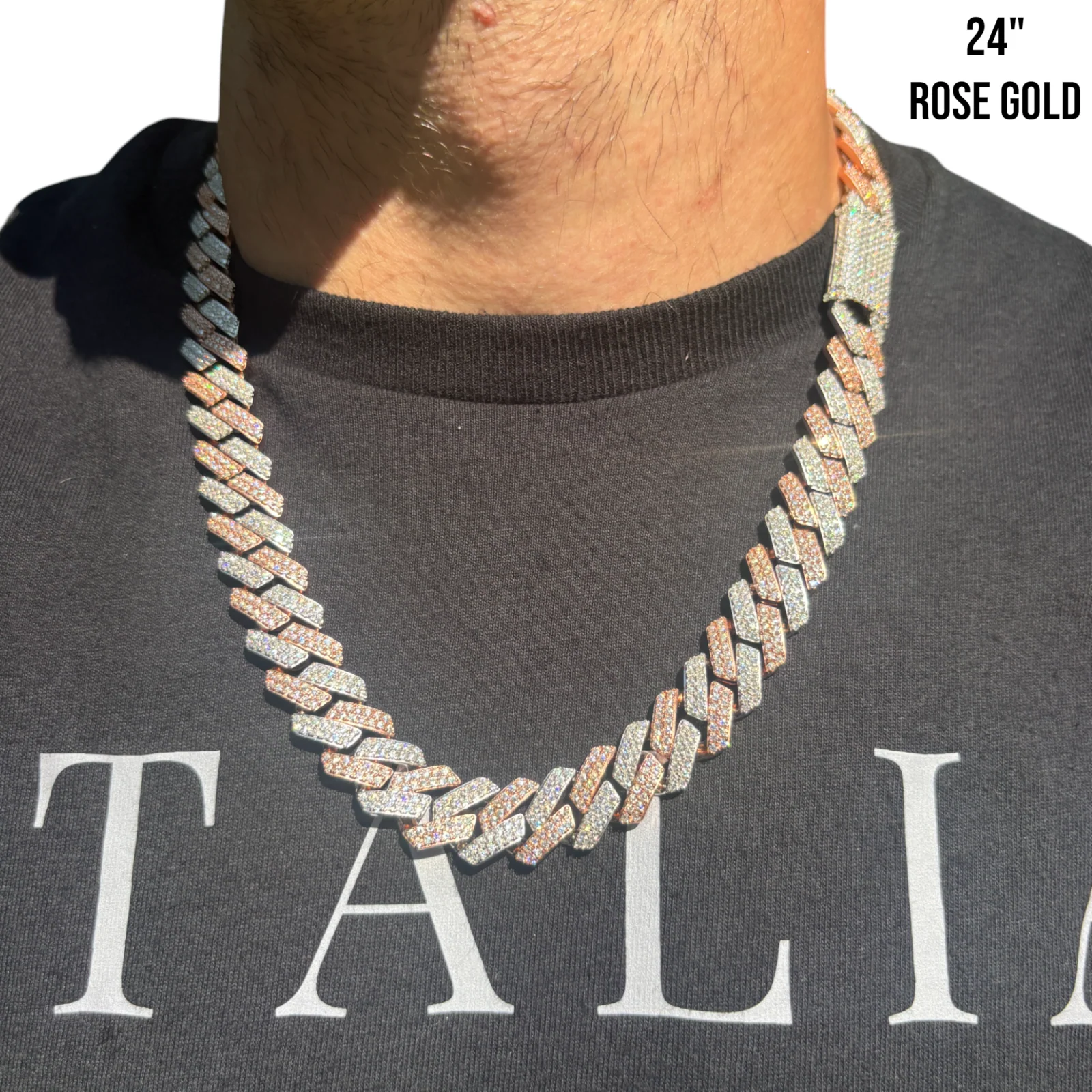 925 Sterling Silver 16mm Moissanite Miami Cuban Prong Chain Necklace - Image 22