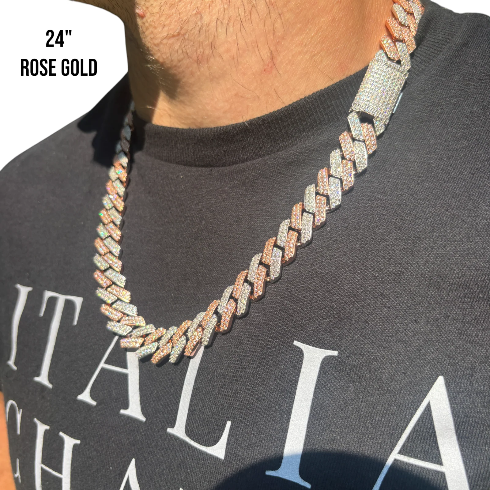 925 Sterling Silver 16mm Moissanite Miami Cuban Prong Chain Necklace - Image 23