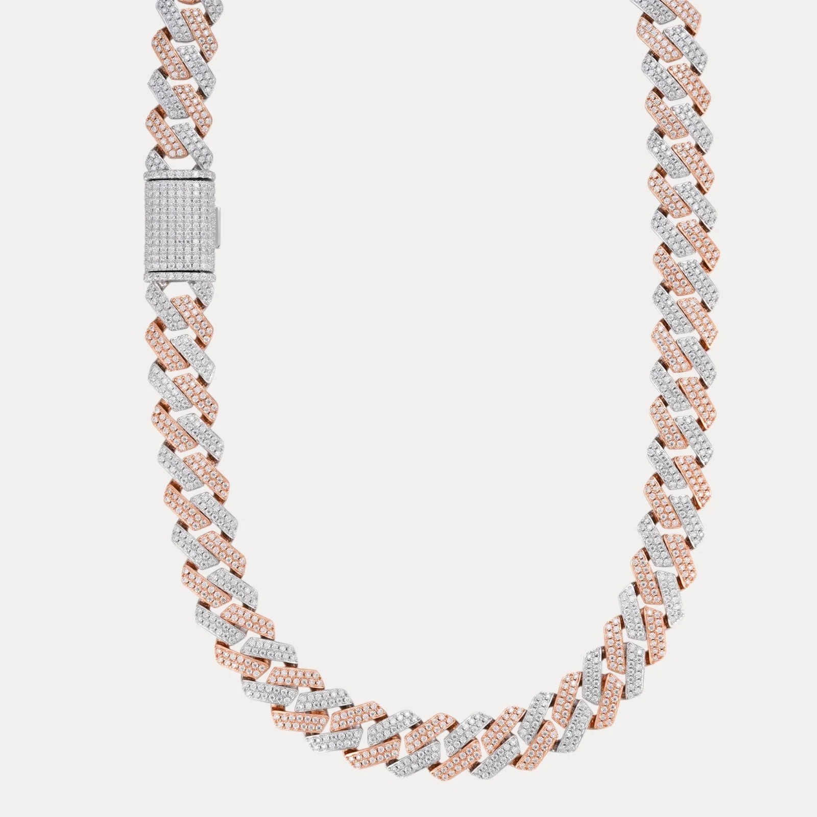 925 Sterling Silver 16mm Moissanite Miami Cuban Prong Chain Necklace - Image 3