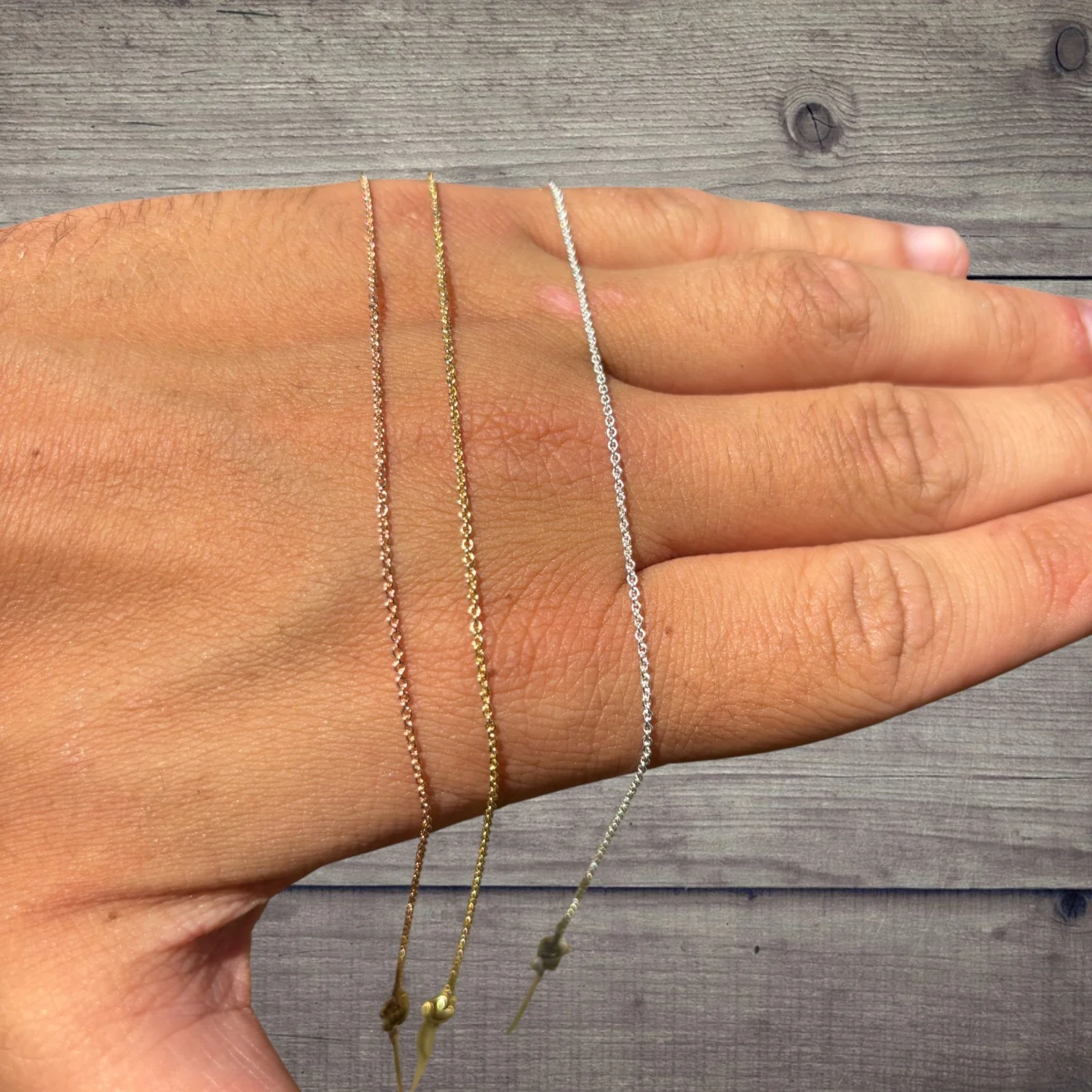 925 Sterling Silver 1mm Cable Chain Necklace - Image 10