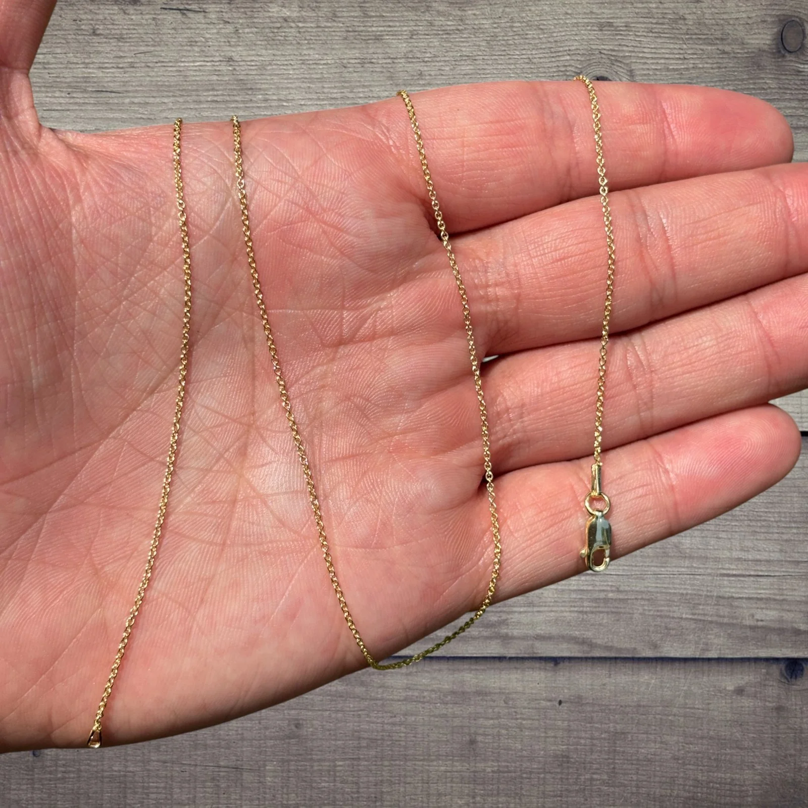 925 Sterling Silver 1mm Cable Chain Necklace - Image 7