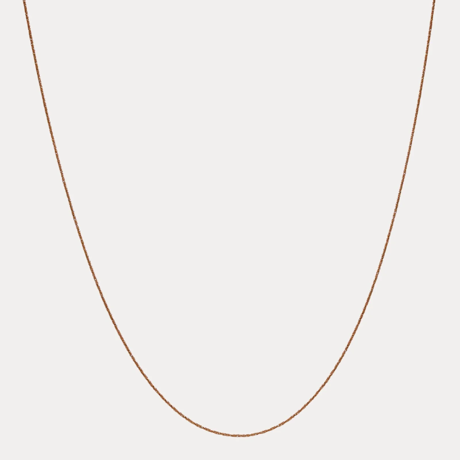 925 Sterling Silver 1mm Sparkle Rock Chain Necklace - Image 3