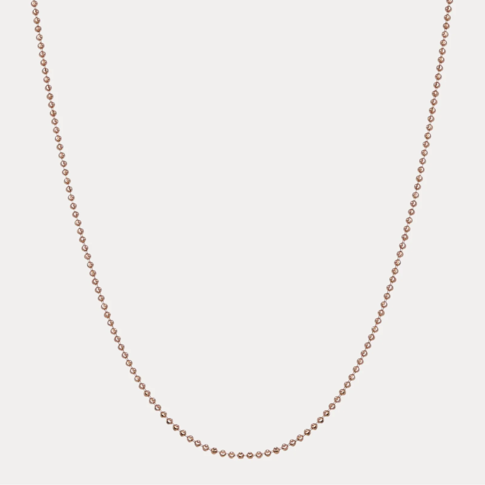 925 Sterling Silver 2.5mm Bead Chain Necklace - Image 3