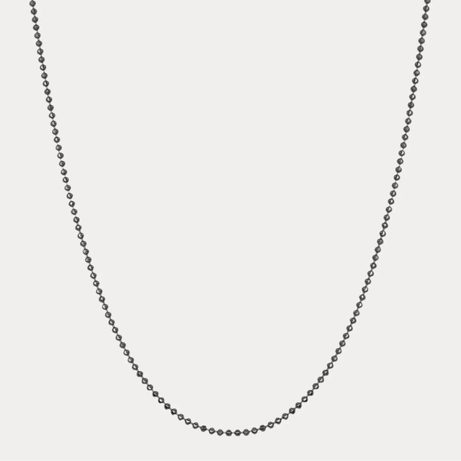 925 Sterling Silver 2.5mm Bead Chain Necklace - Image 4