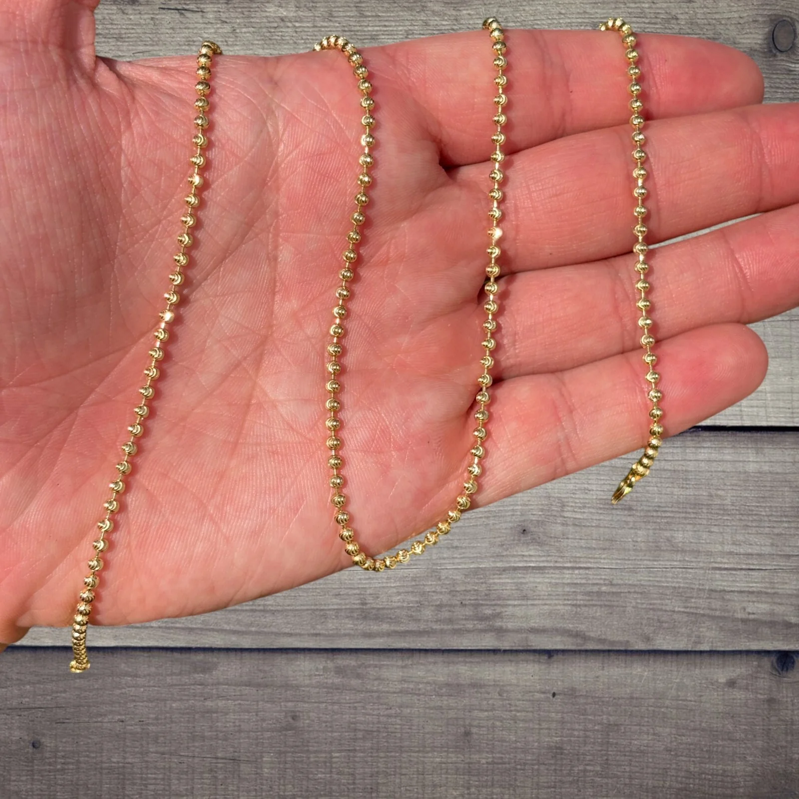 925 Sterling Silver 2.5mm Bead Chain Necklace - Image 9