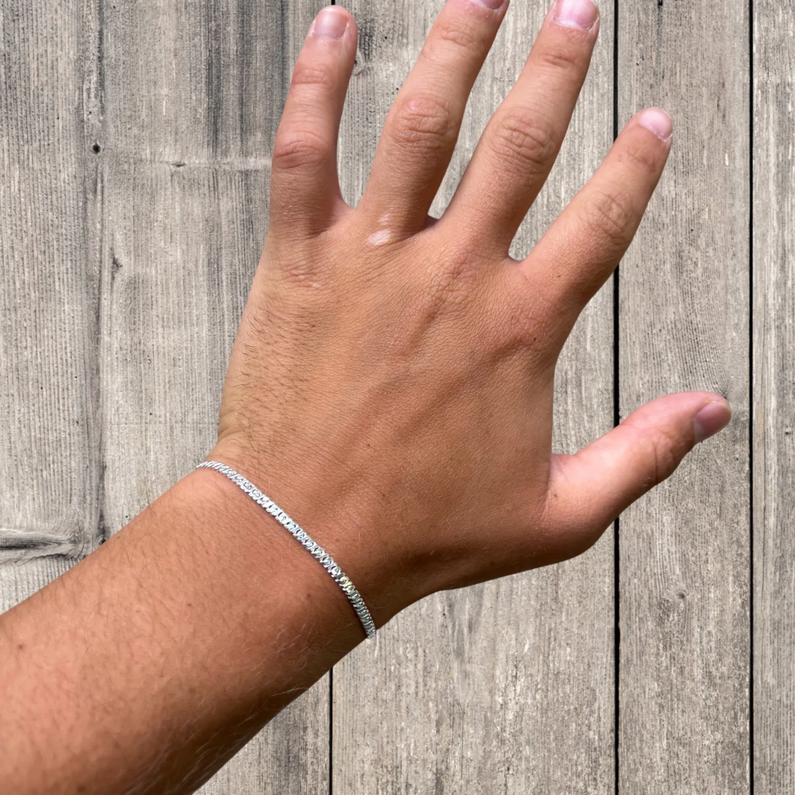 925 Sterling Silver 2.5mm Dollar Link Bracelet - Image 13