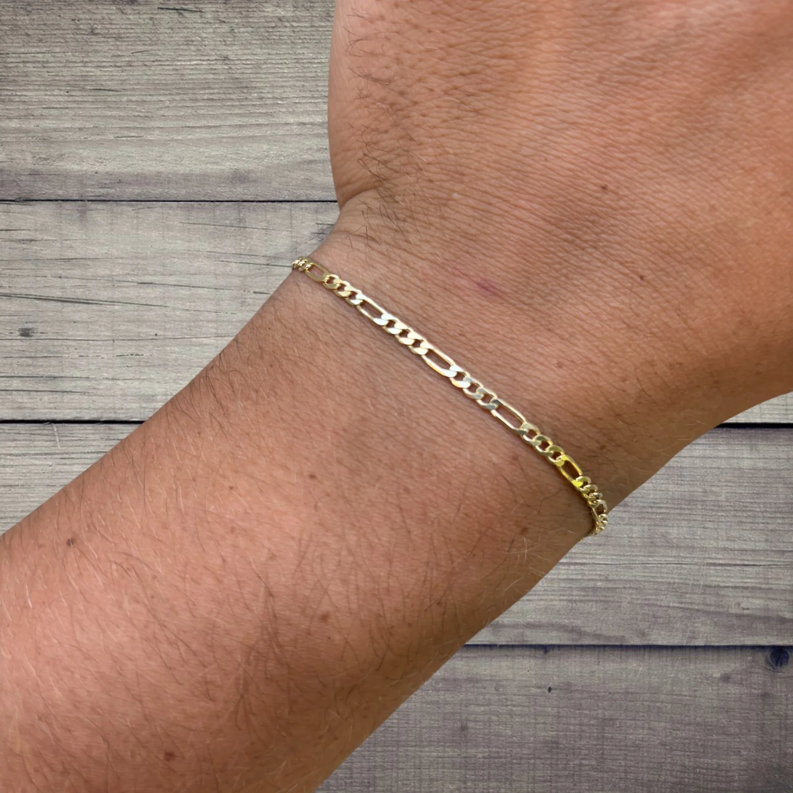 925 Sterling Silver 2.5mm Figaro Bracelet - Image 20