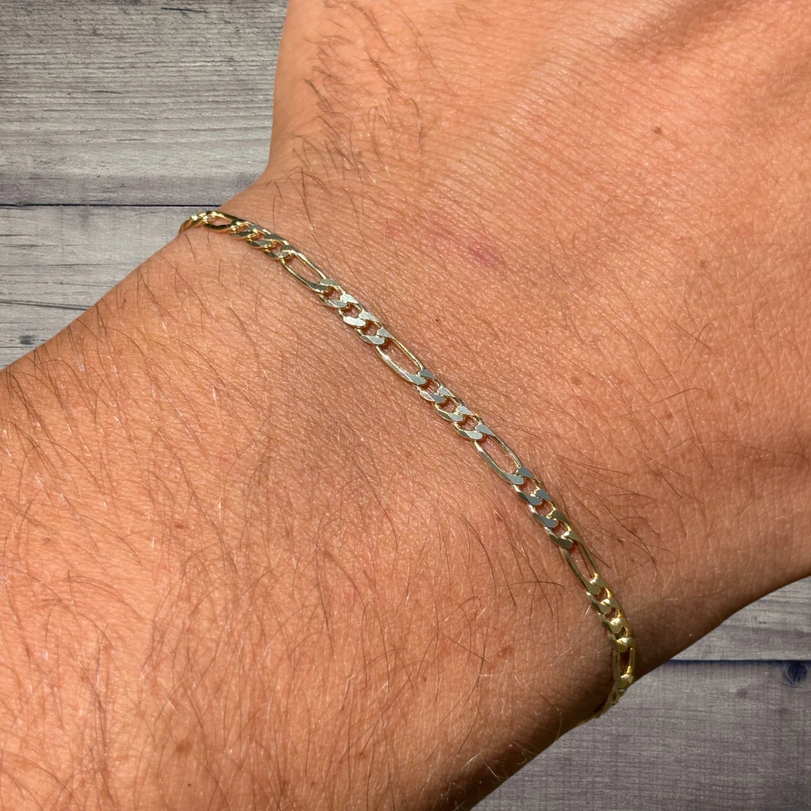 925 Sterling Silver 2.5mm Figaro Bracelet - Image 21