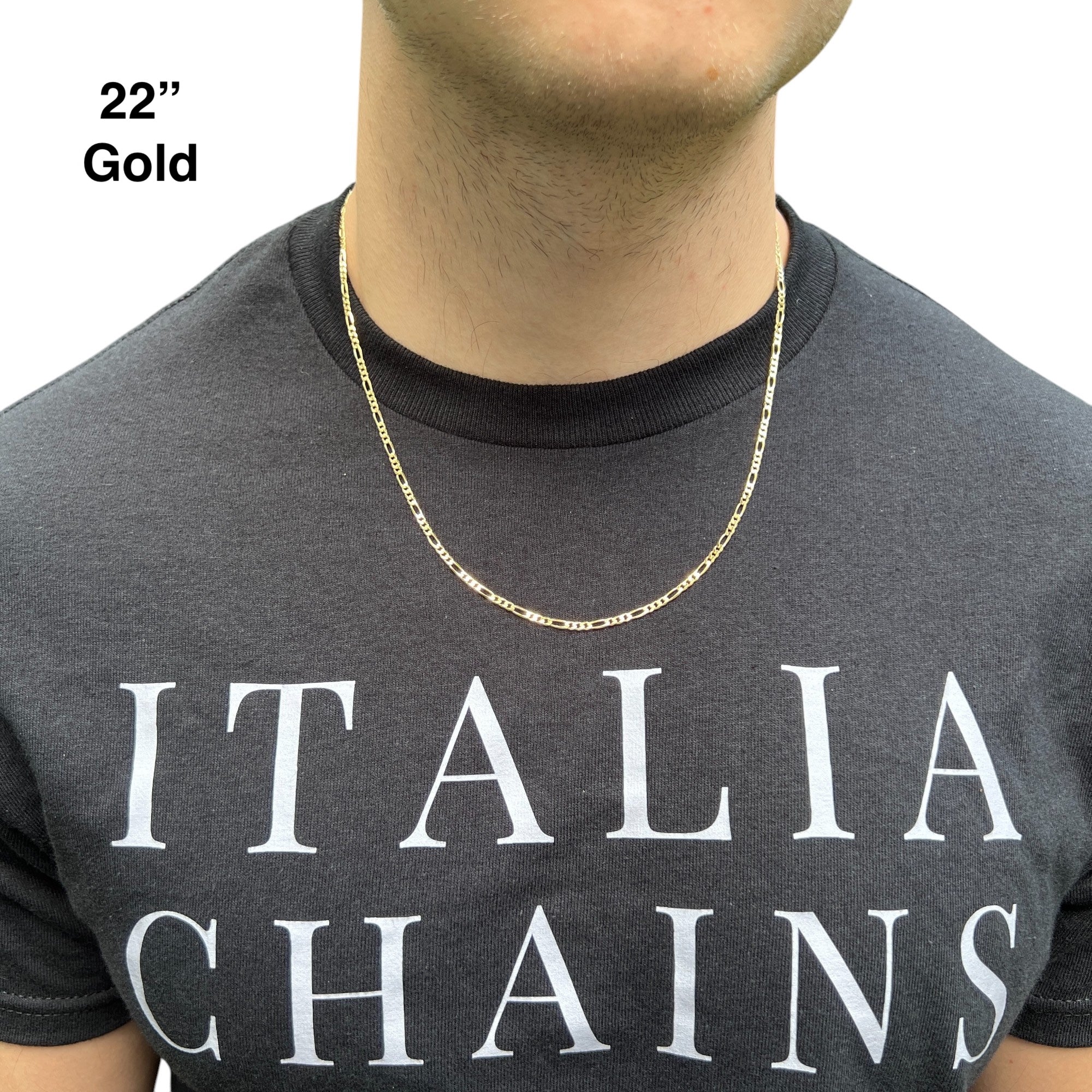 925 Sterling Silver 2.5mm Figaro Chain Necklace - Image 12