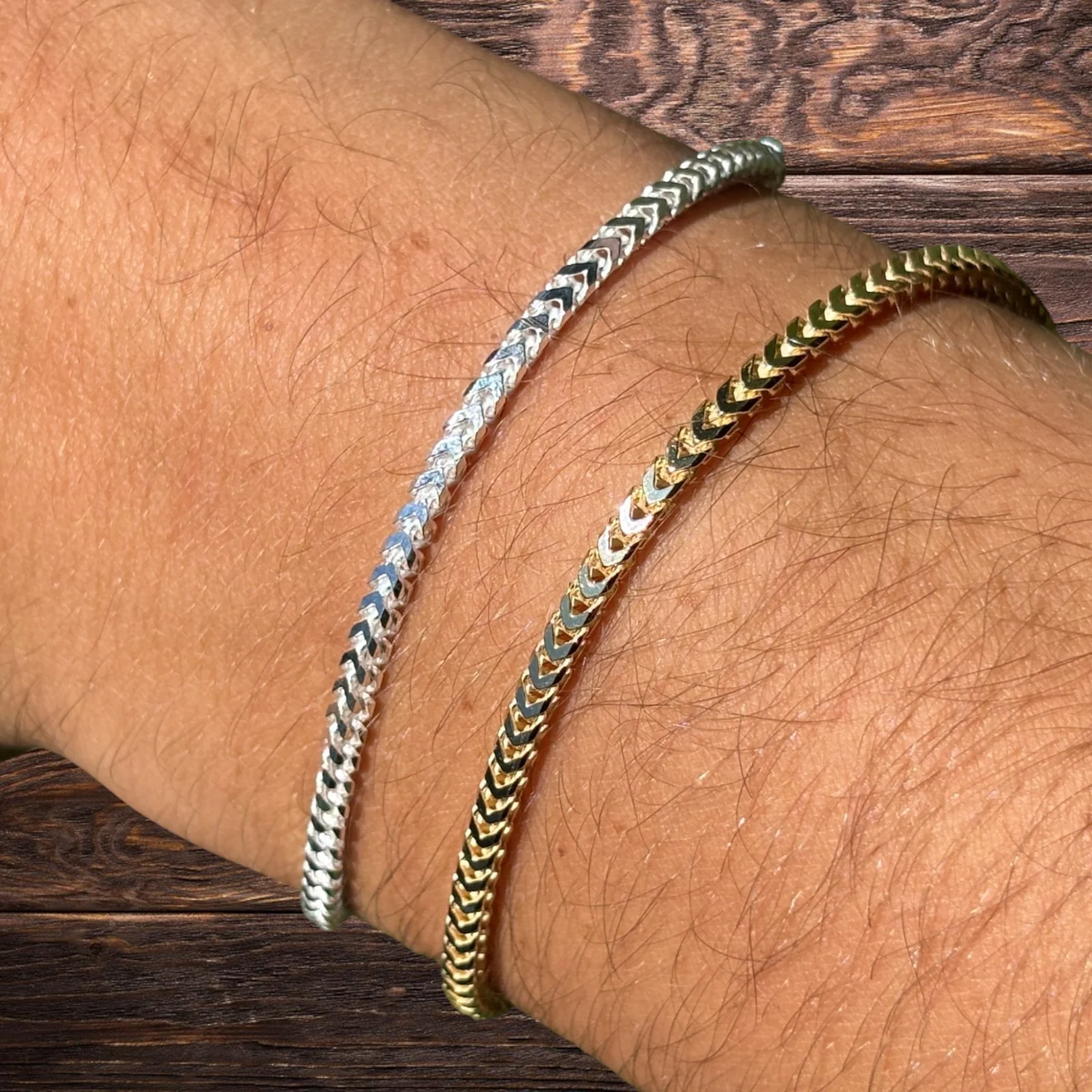925 Sterling Silver 2.5mm Franco Bracelet - Image 14