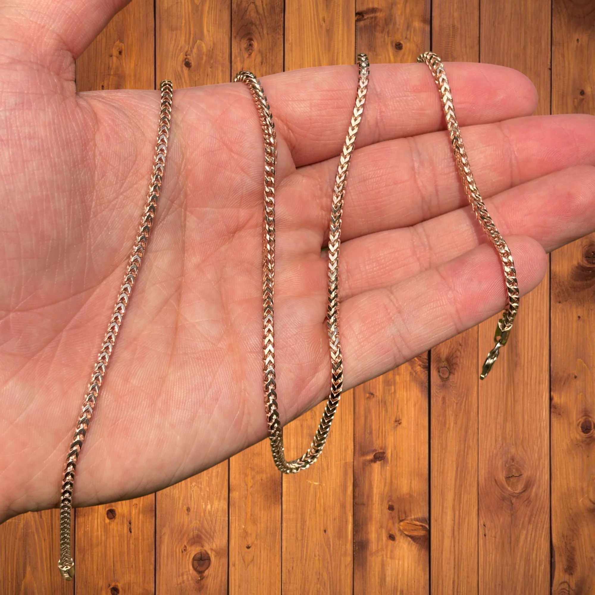 925 Sterling Silver 2.5mm Franco Chain Necklace - Image 7