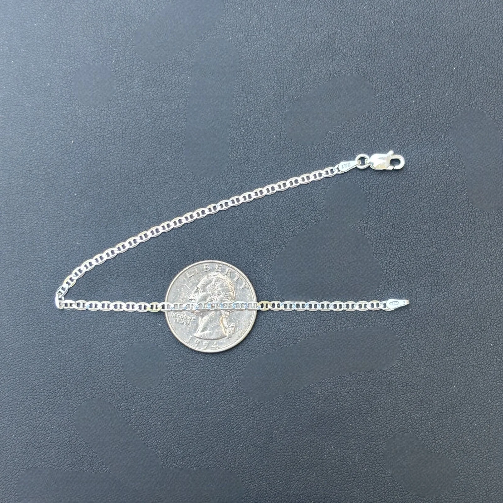 925 Sterling Silver 2.5mm Mariner Bracelet - Image 15