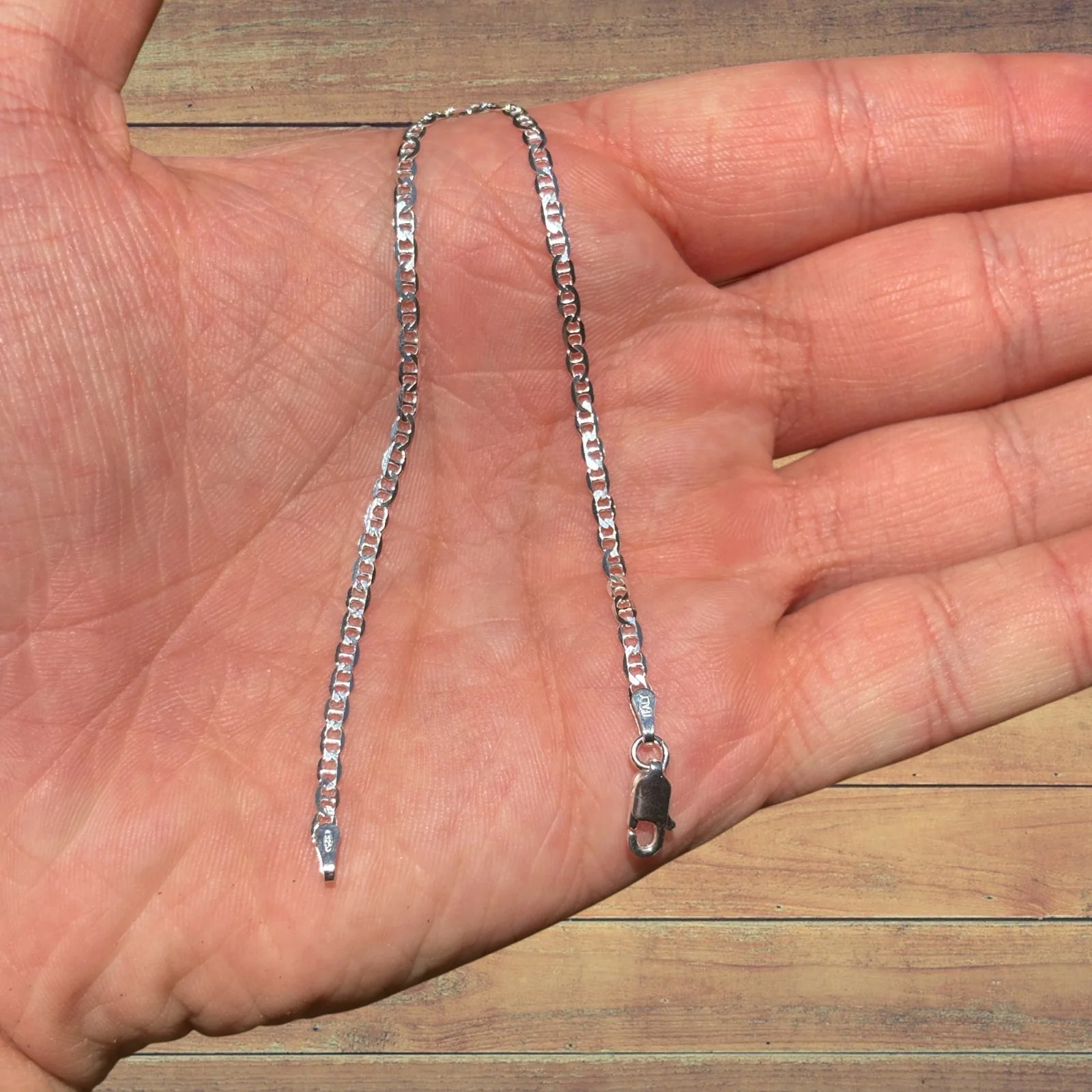 925 Sterling Silver 2.5mm Mariner Bracelet - Image 4