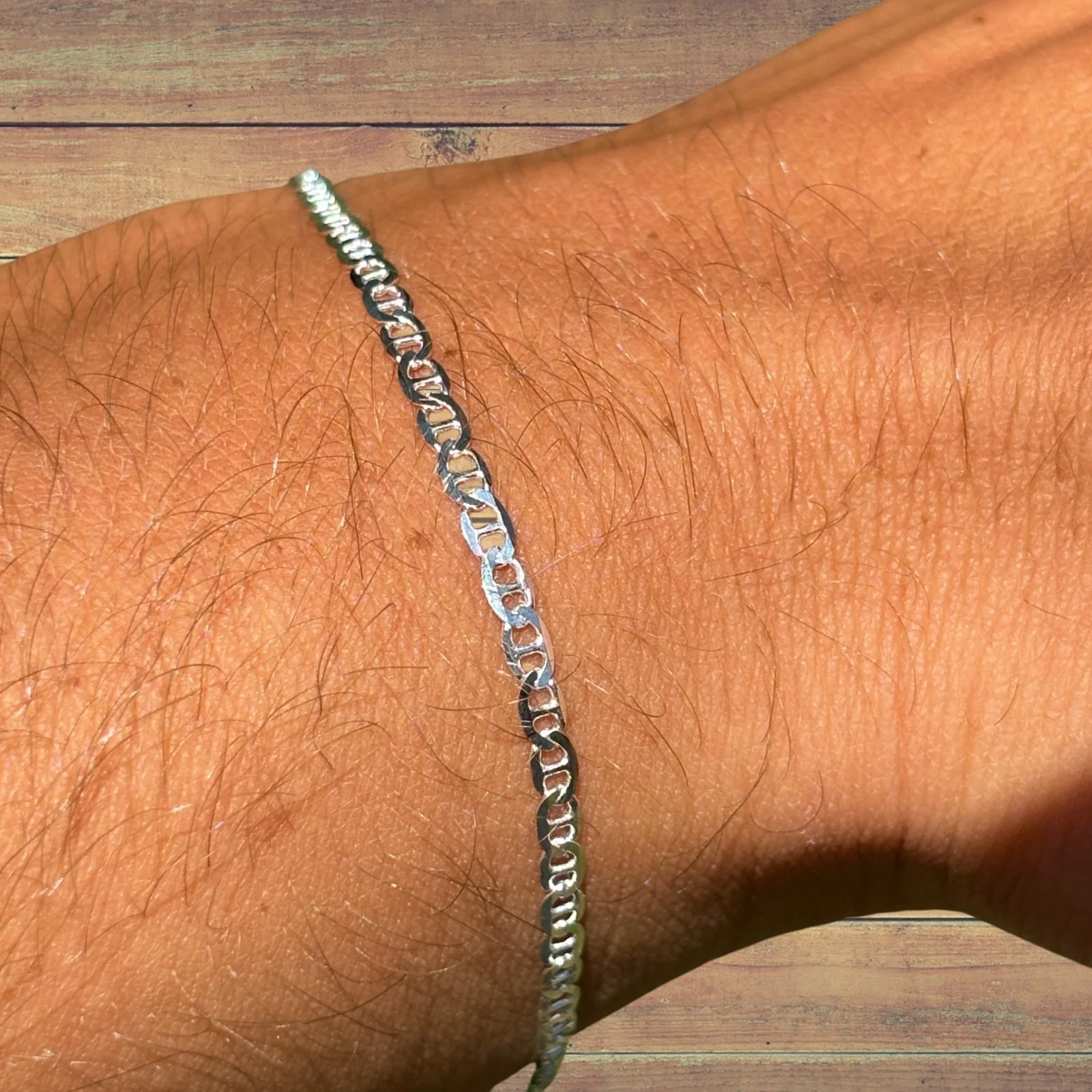 925 Sterling Silver 2.5mm Mariner Bracelet - Image 6