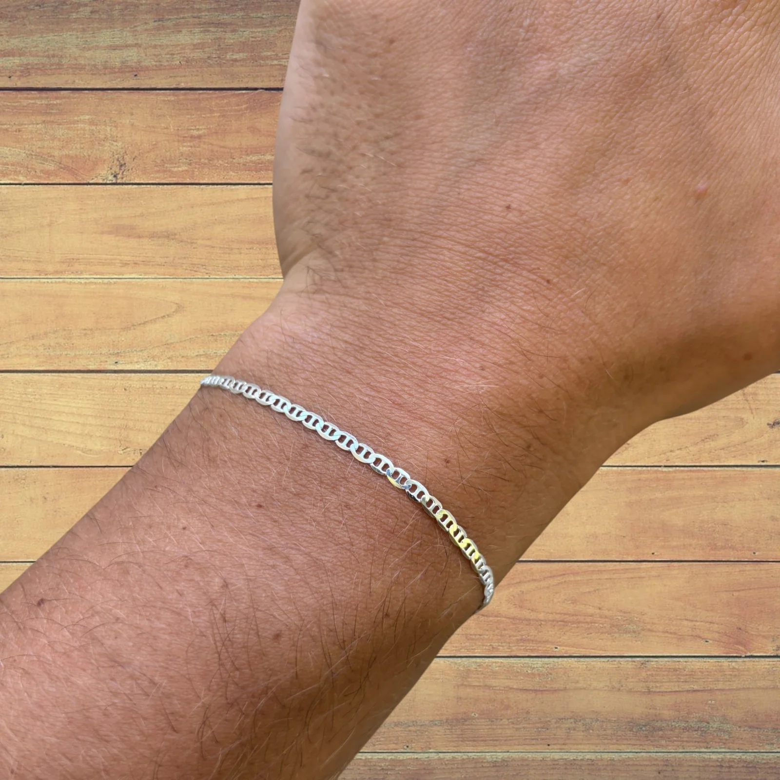 925 Sterling Silver 2.5mm Mariner Bracelet - Image 9
