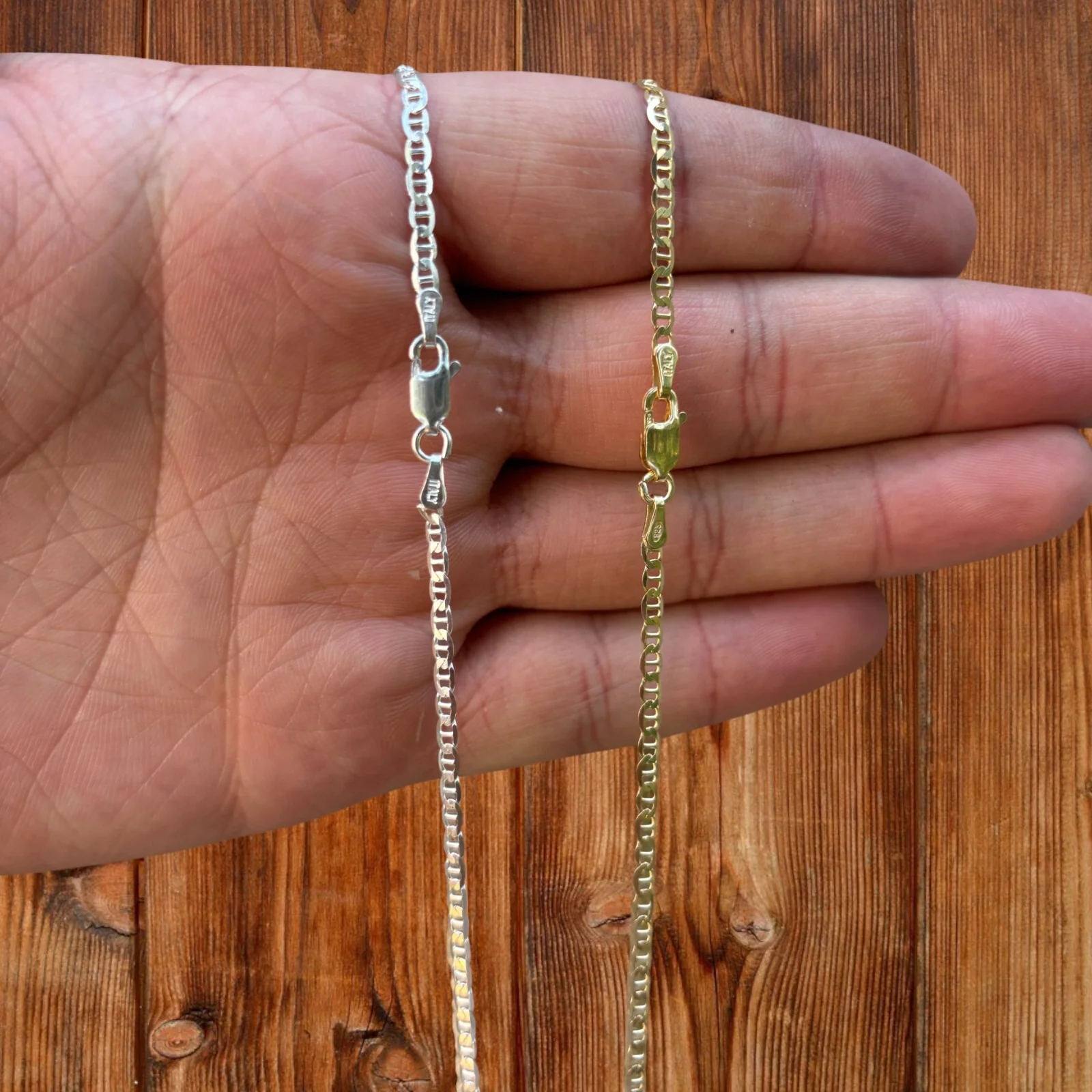 925 Sterling Silver 2.5mm Mariner Chain Necklace - Image 4