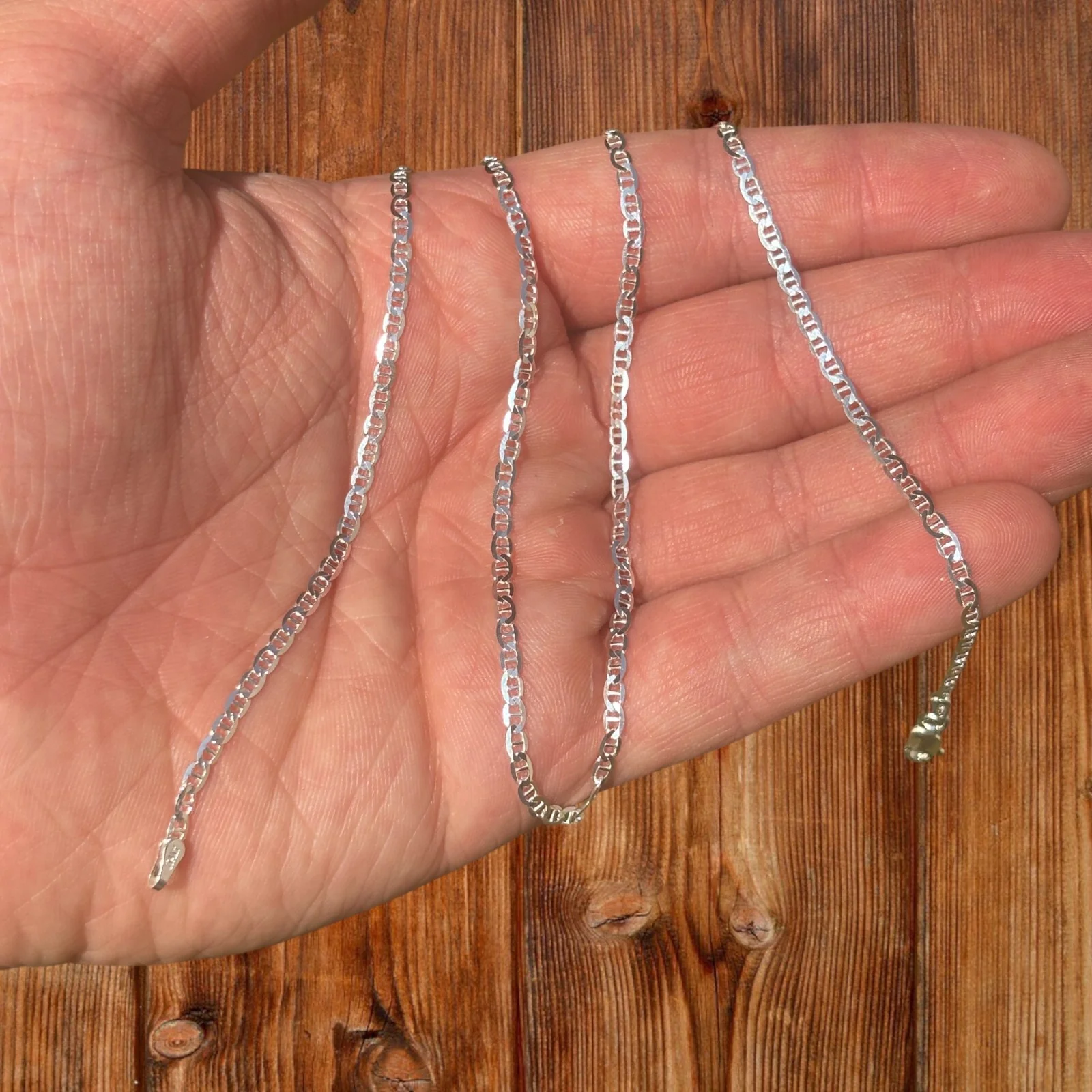 925 Sterling Silver 2.5mm Mariner Chain Necklace - Image 5