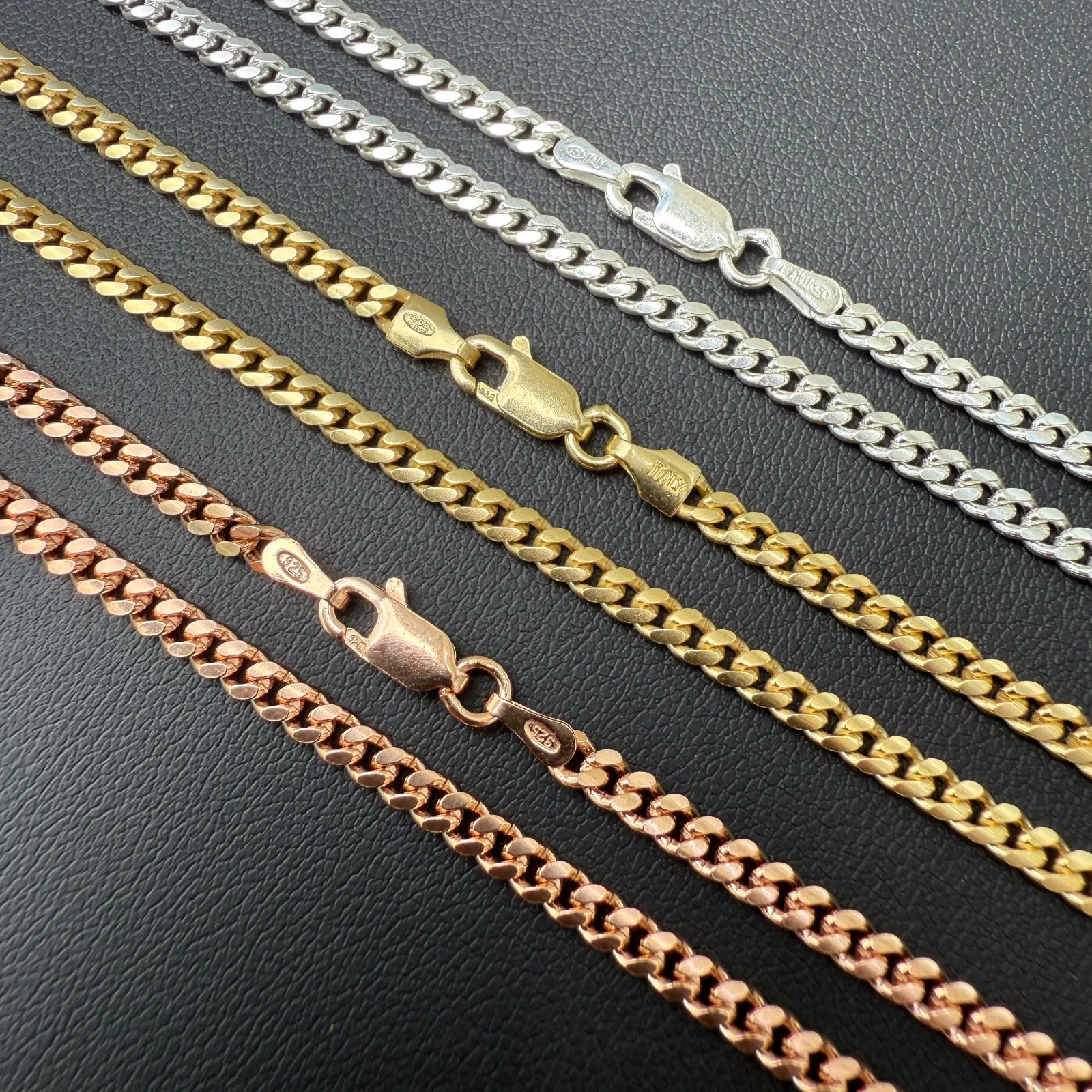 925 Sterling Silver 2.5mm Miami Cuban Chain Necklace - Image 10