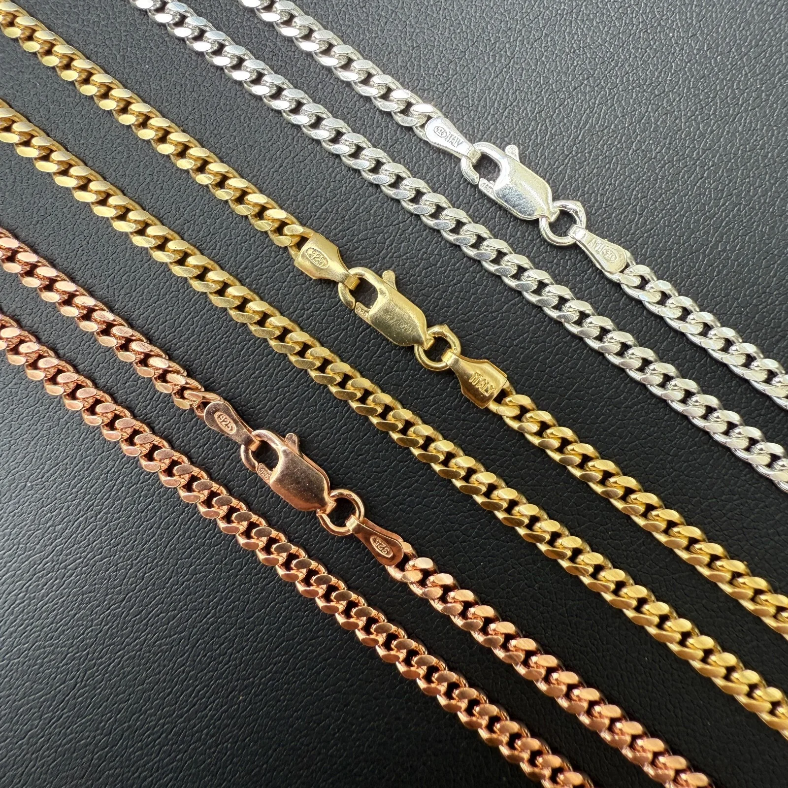 925 Sterling Silver 2.5mm Miami Cuban Chain Necklace - Image 4