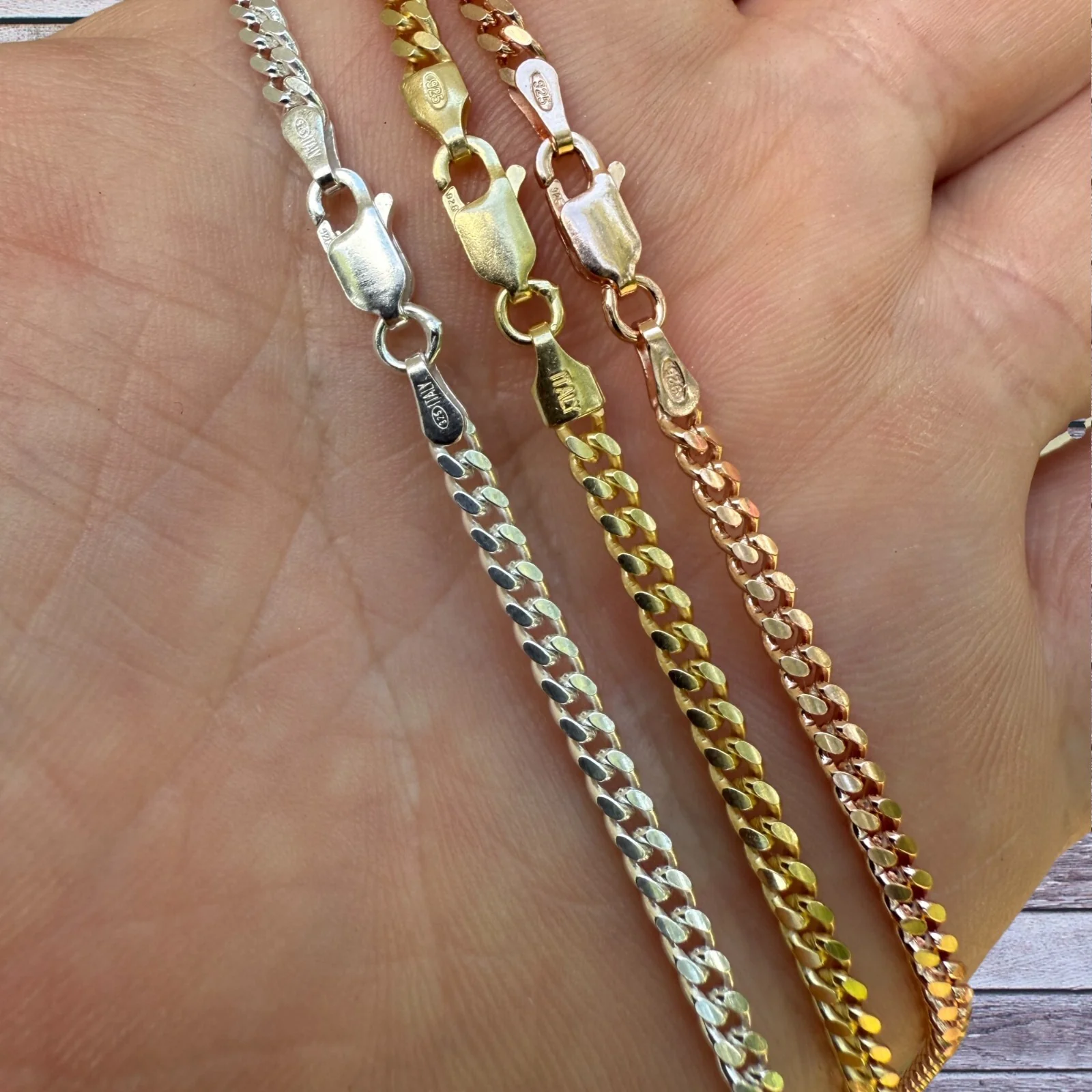 925 Sterling Silver 2.5mm Miami Cuban Chain Necklace - Image 5