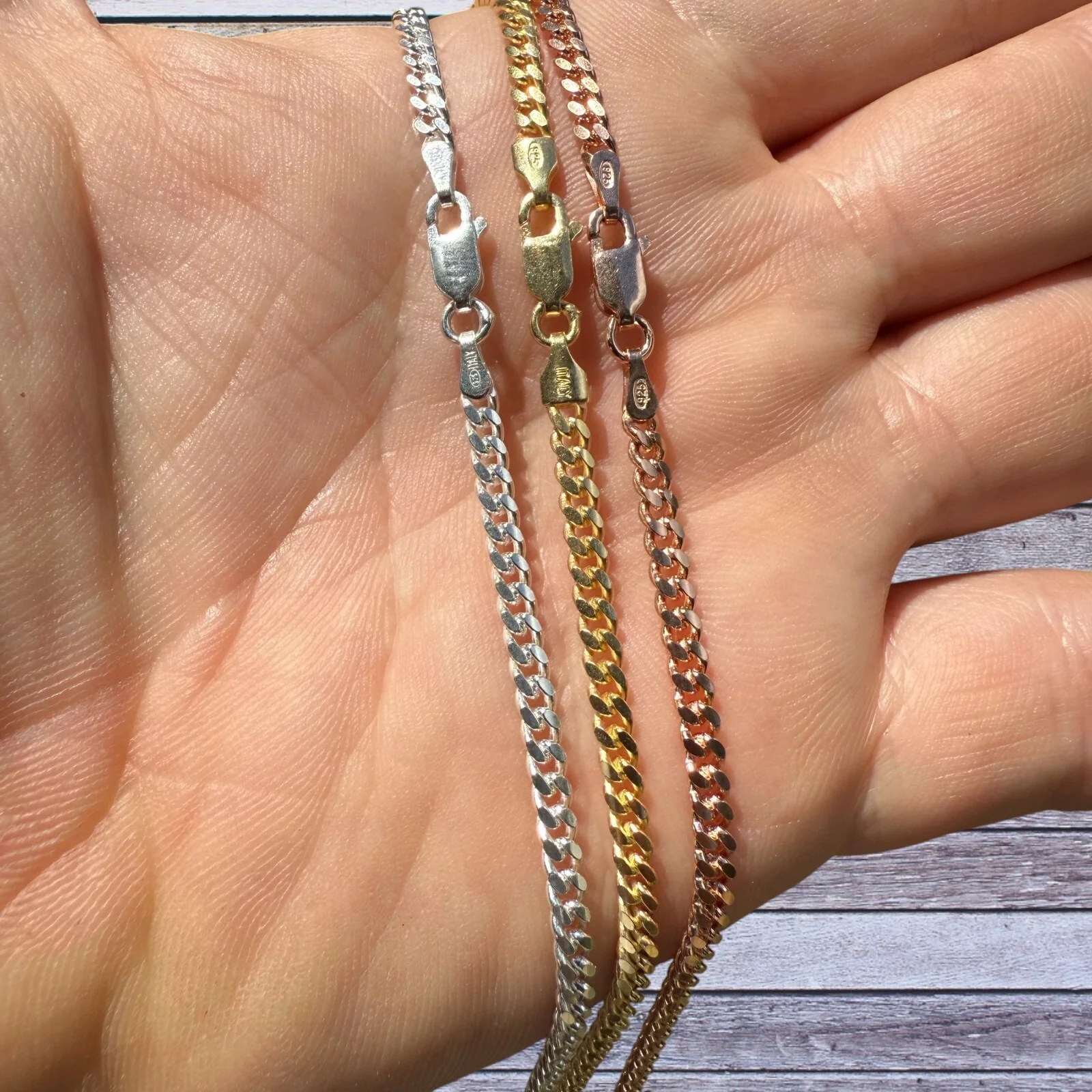 925 Sterling Silver 2.5mm Miami Cuban Chain Necklace - Image 6