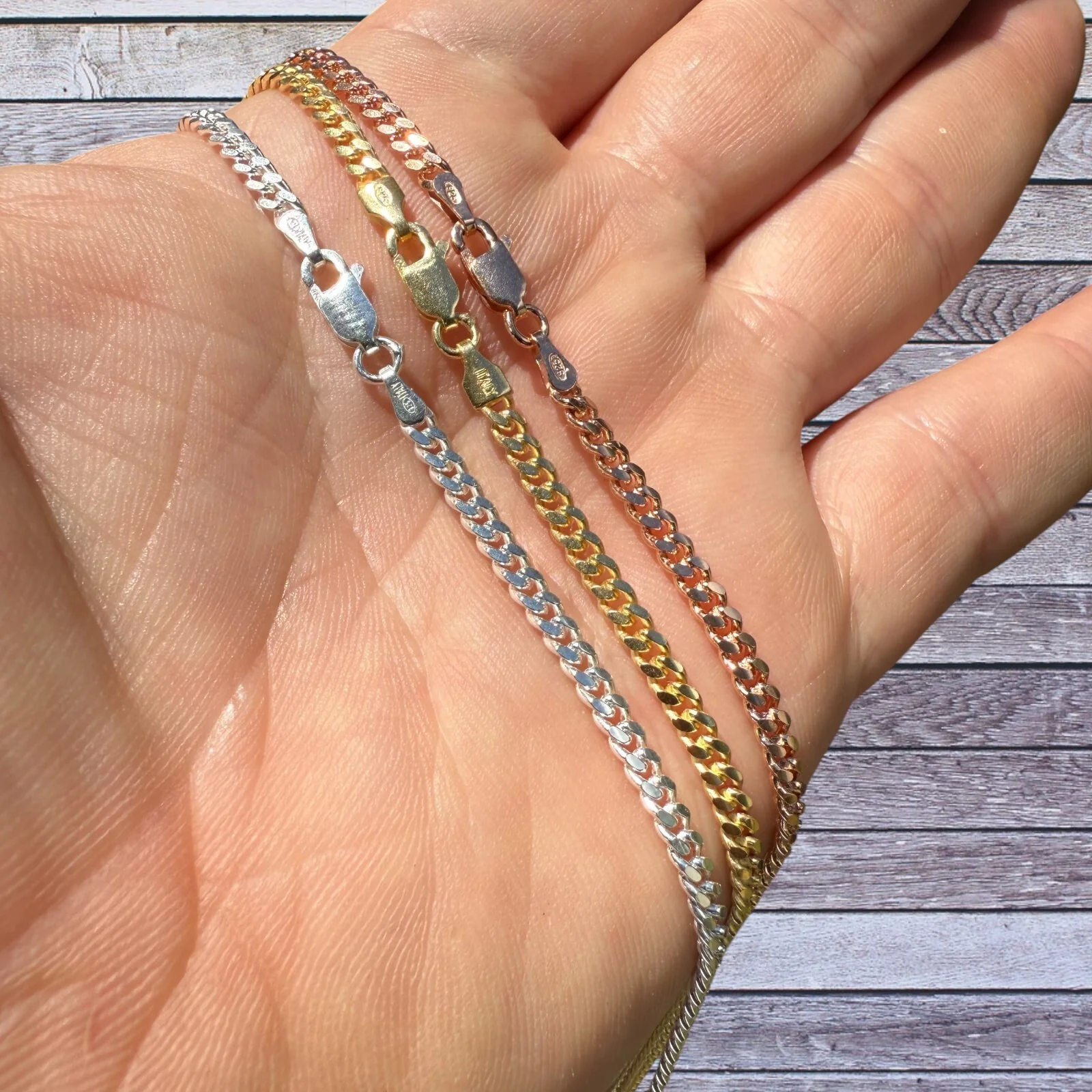 925 Sterling Silver 2.5mm Miami Cuban Chain Necklace - Image 7