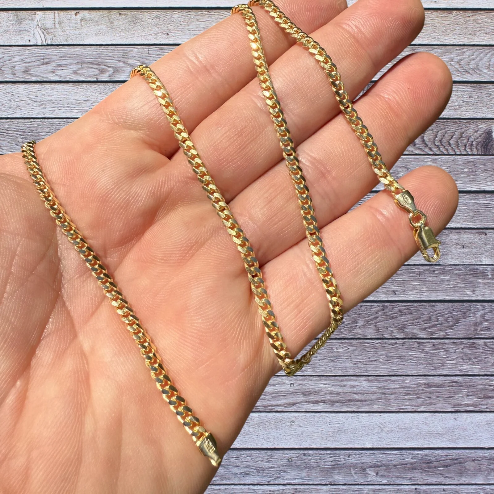 925 Sterling Silver 2.5mm Miami Cuban Chain Necklace - Image 9