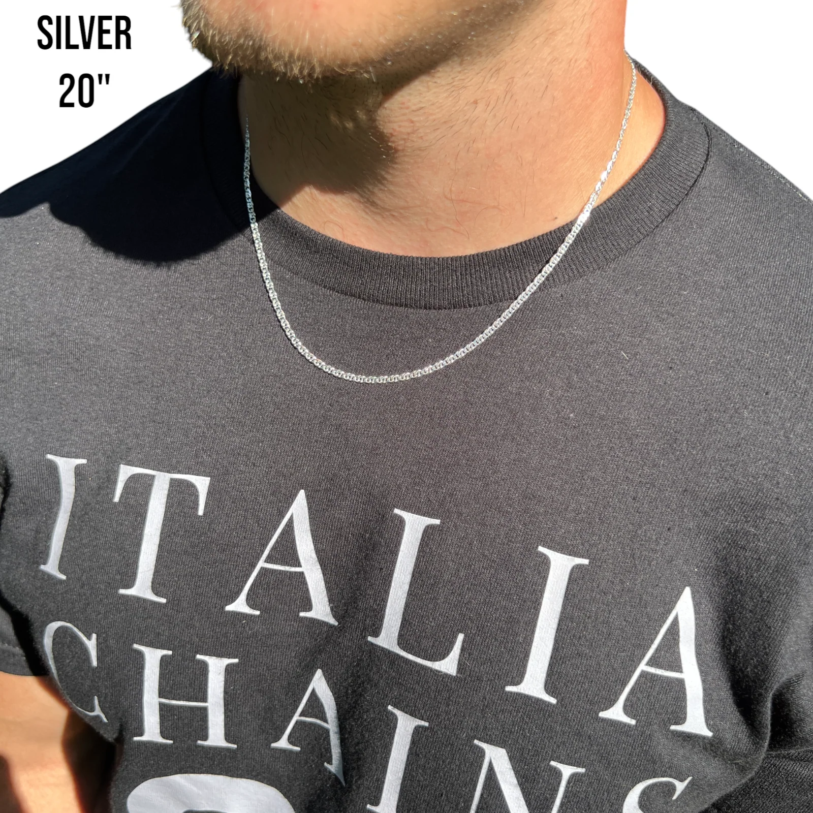 925 Sterling Silver 2.5mm Tiger Eye Chain Necklace - Image 10