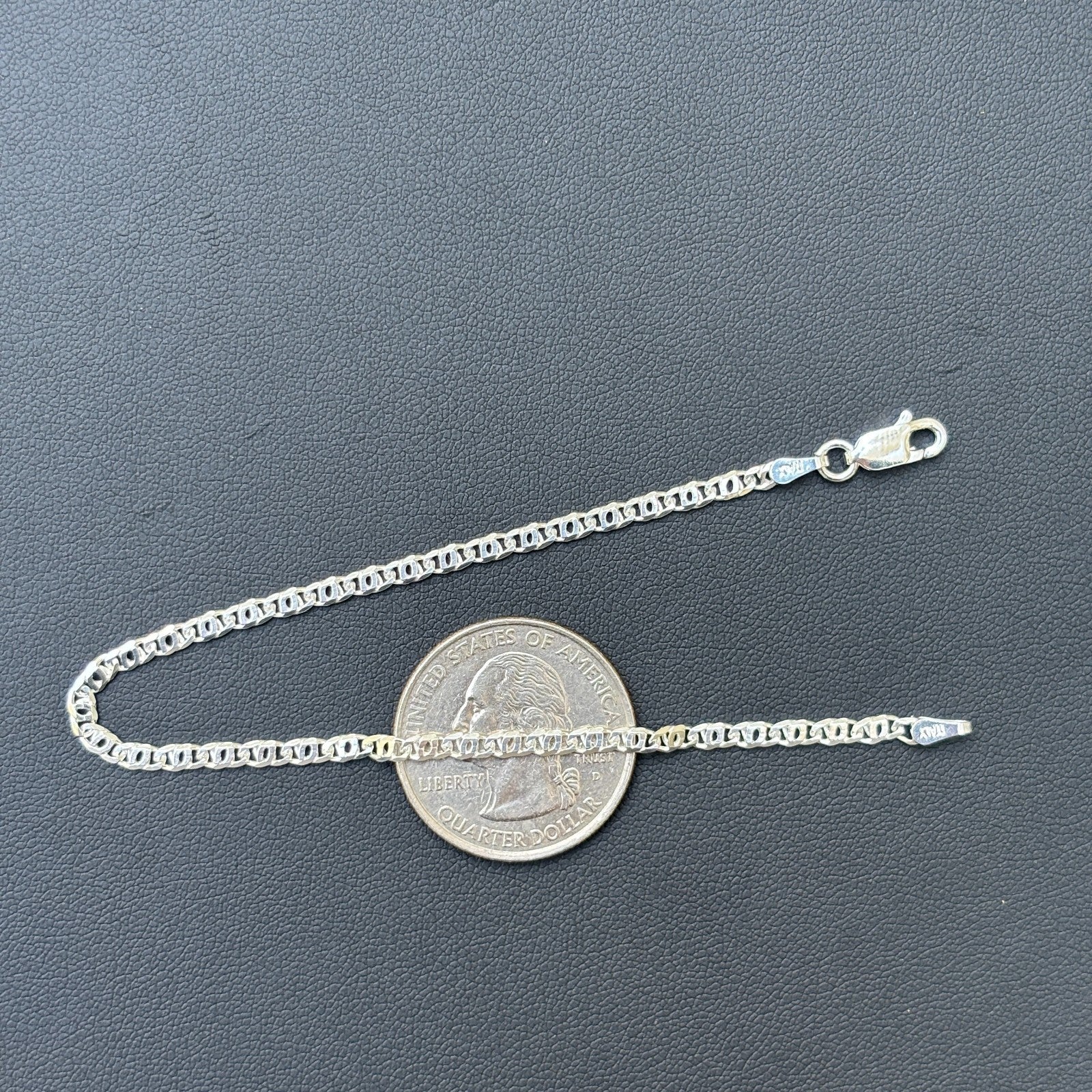 925 Sterling Silver 2.5mm Tiger Eye Bracelet - Image 10