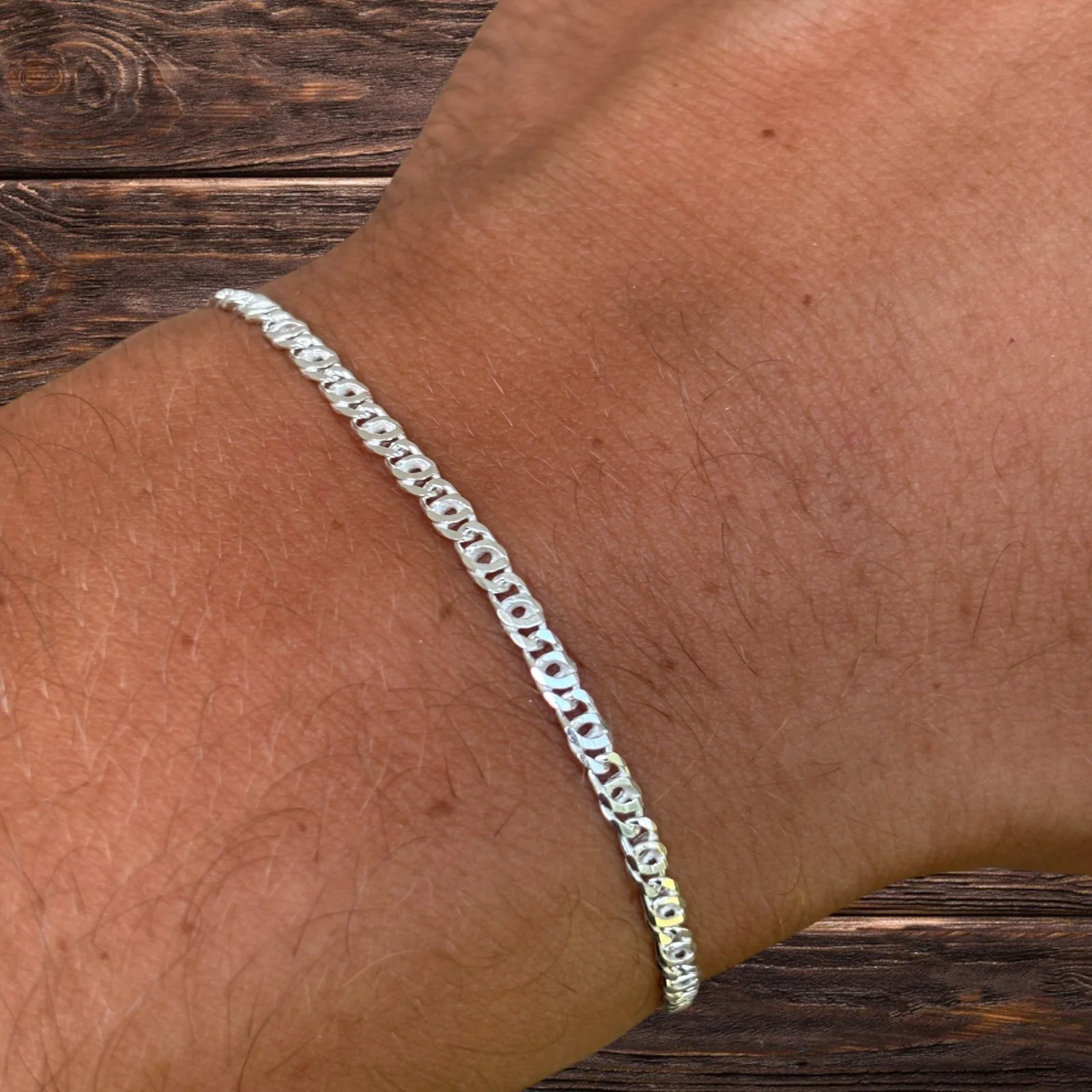 925 Sterling Silver 2.5mm Tiger Eye Bracelet - Image 14