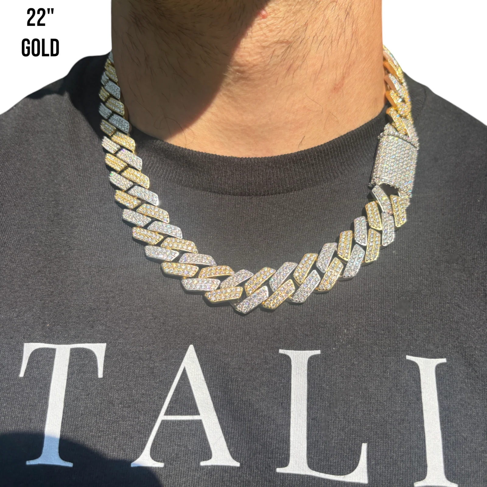 925 Sterling Silver 20mm Moissanite Miami Cuban Prong Chain Necklace - Image 17