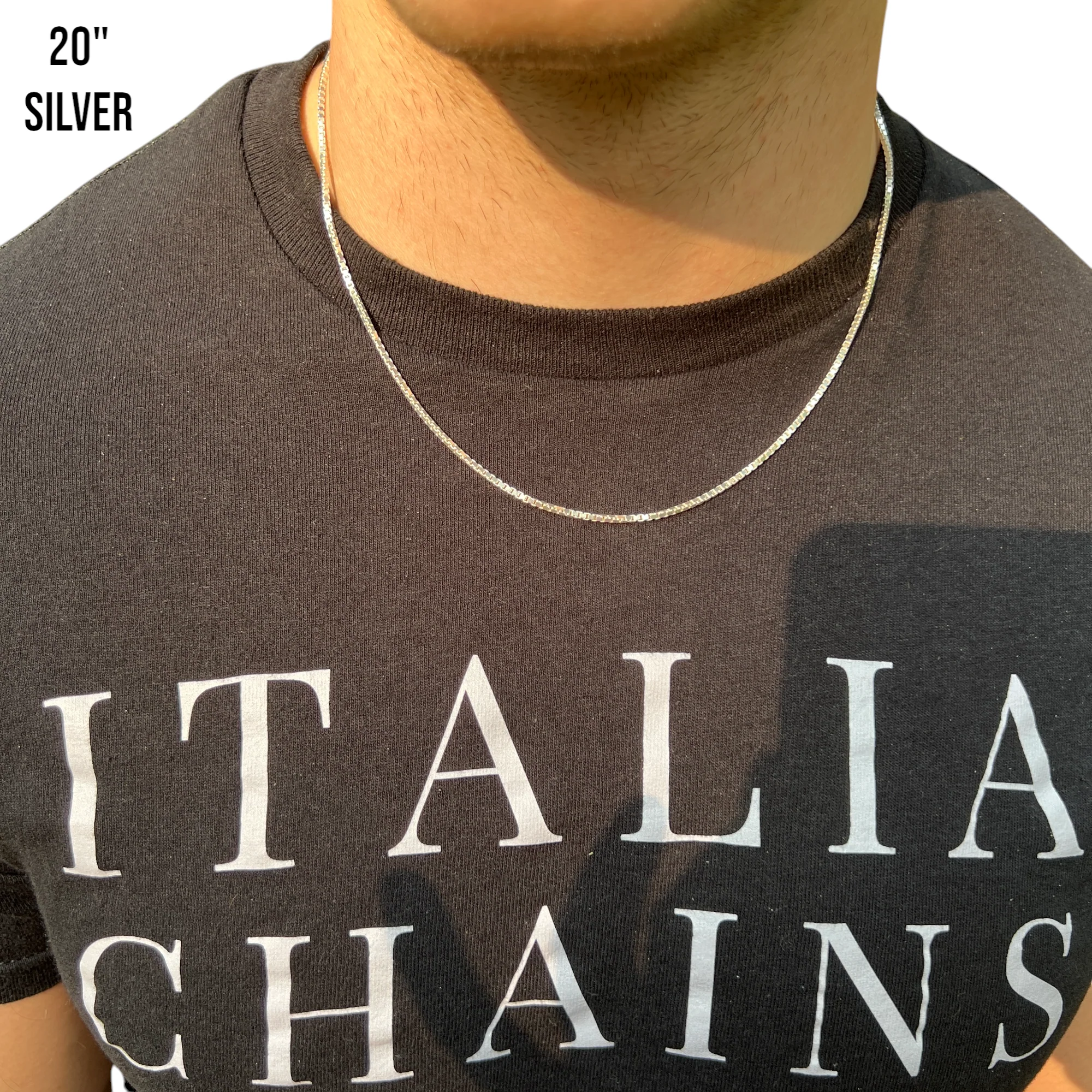 925 Sterling Silver 2mm Box Chain Necklace - Image 10