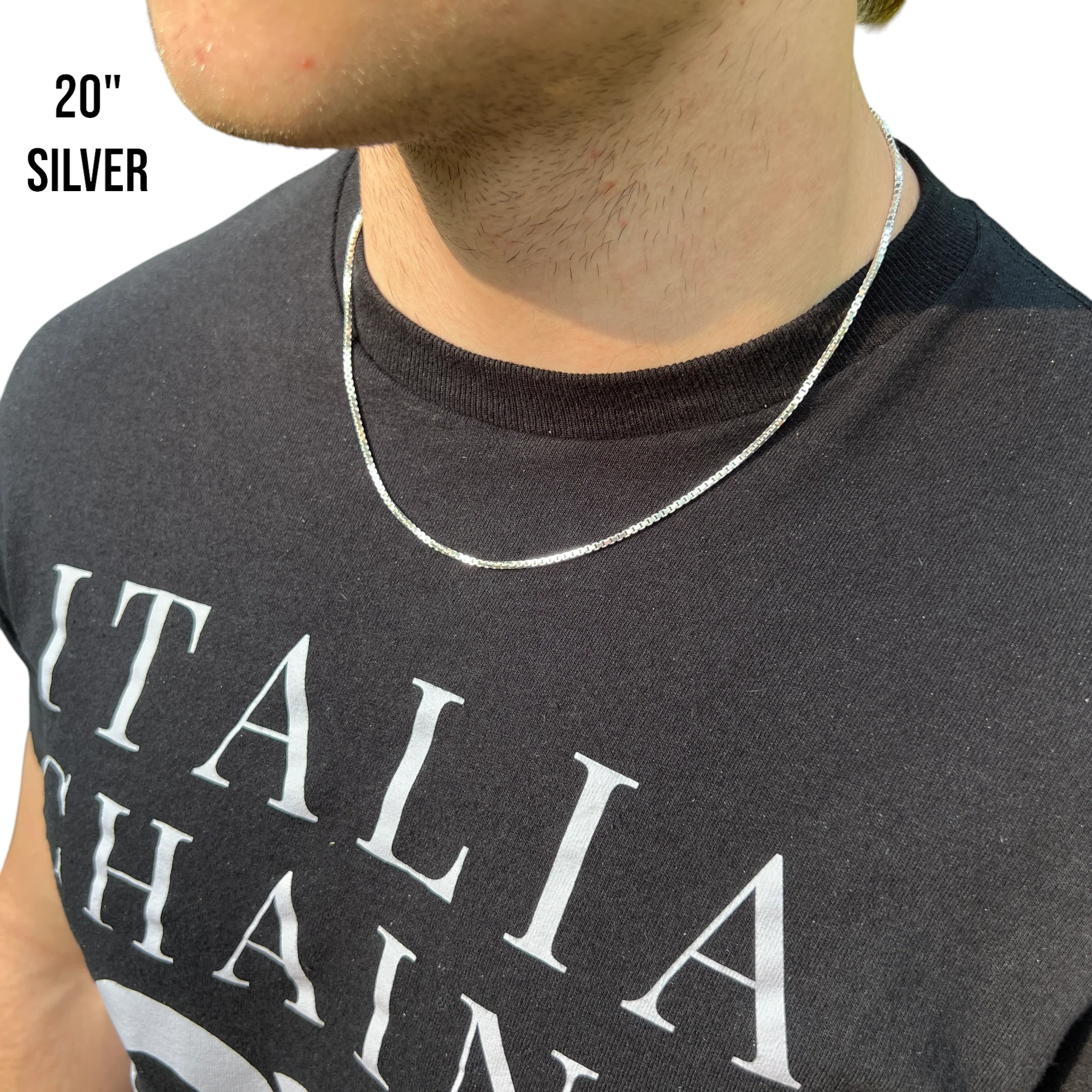 925 Sterling Silver 2mm Box Chain Necklace - Image 11