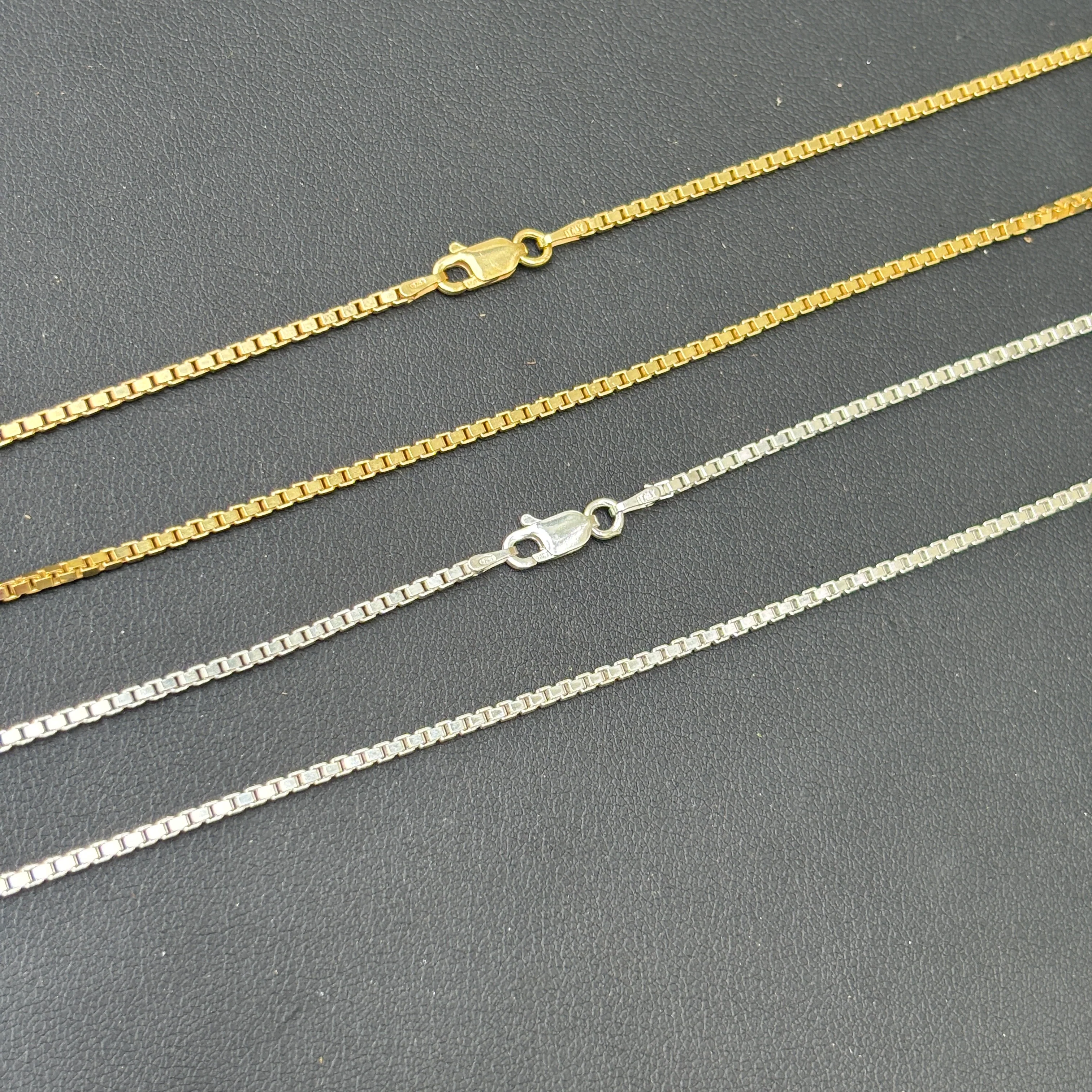 925 Sterling Silver 2mm Box Chain Necklace - Image 3