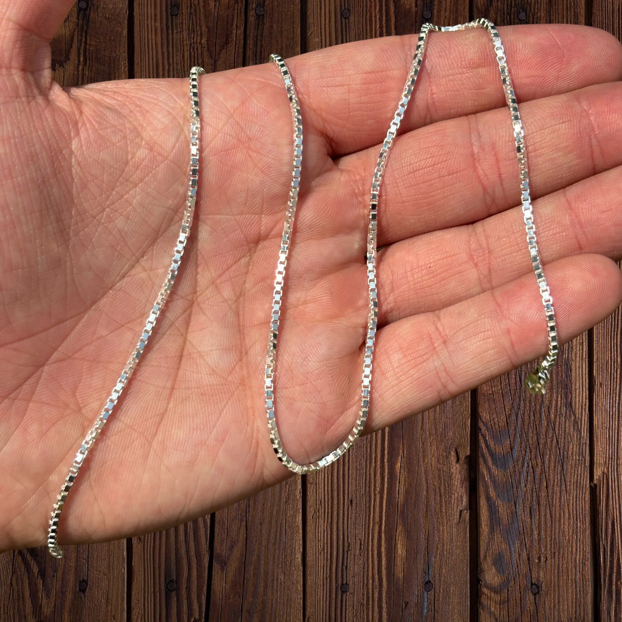 925 Sterling Silver 2mm Box Chain Necklace - Image 4