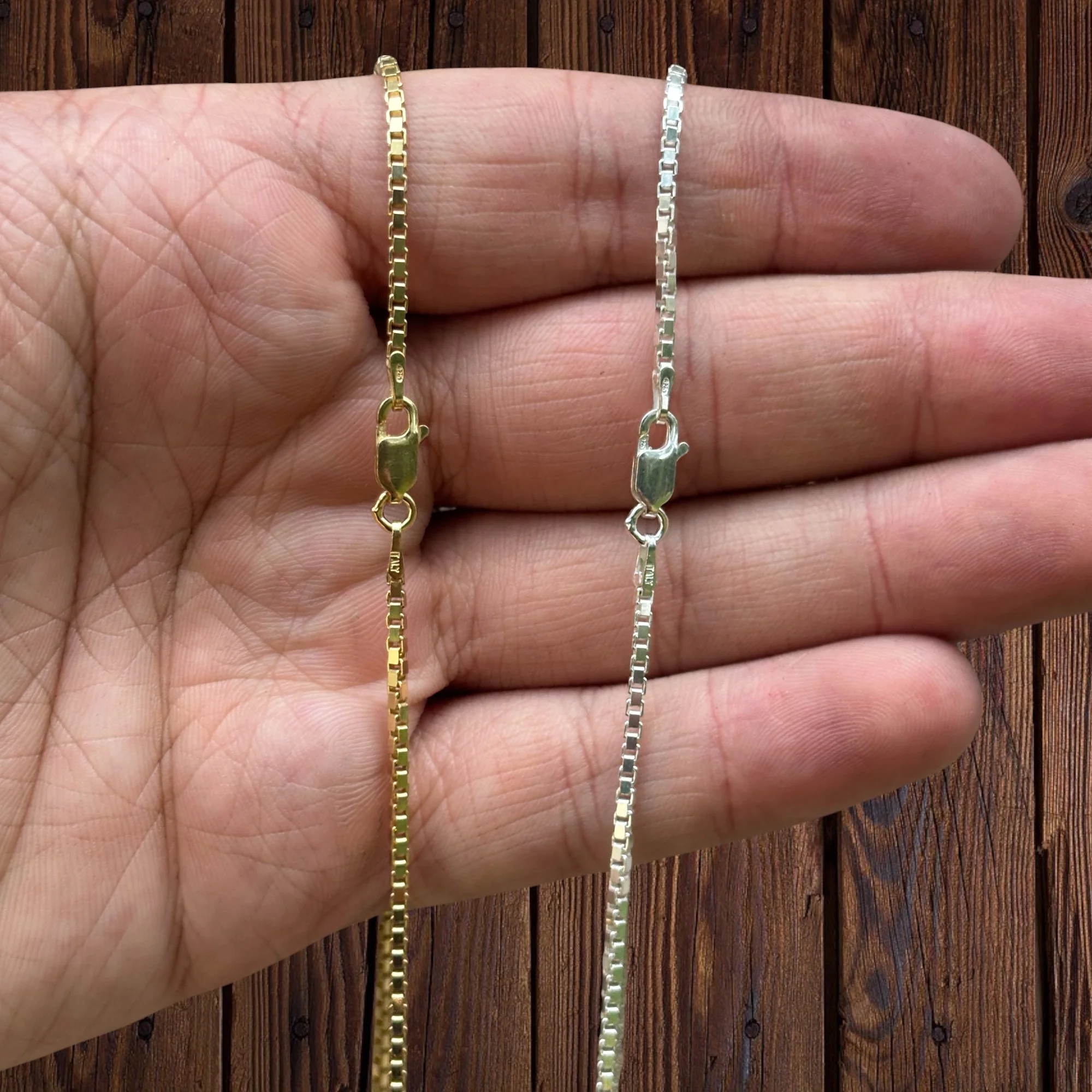 925 Sterling Silver 2mm Box Chain Necklace - Image 6