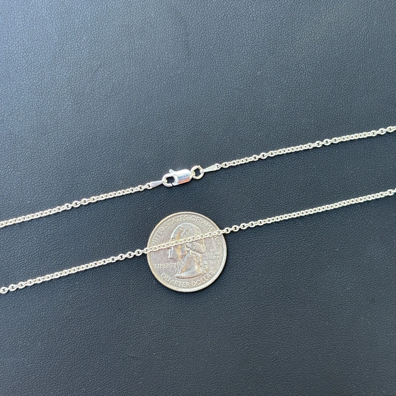 925 Sterling Silver 2mm Cable Chain Necklace - Image 12