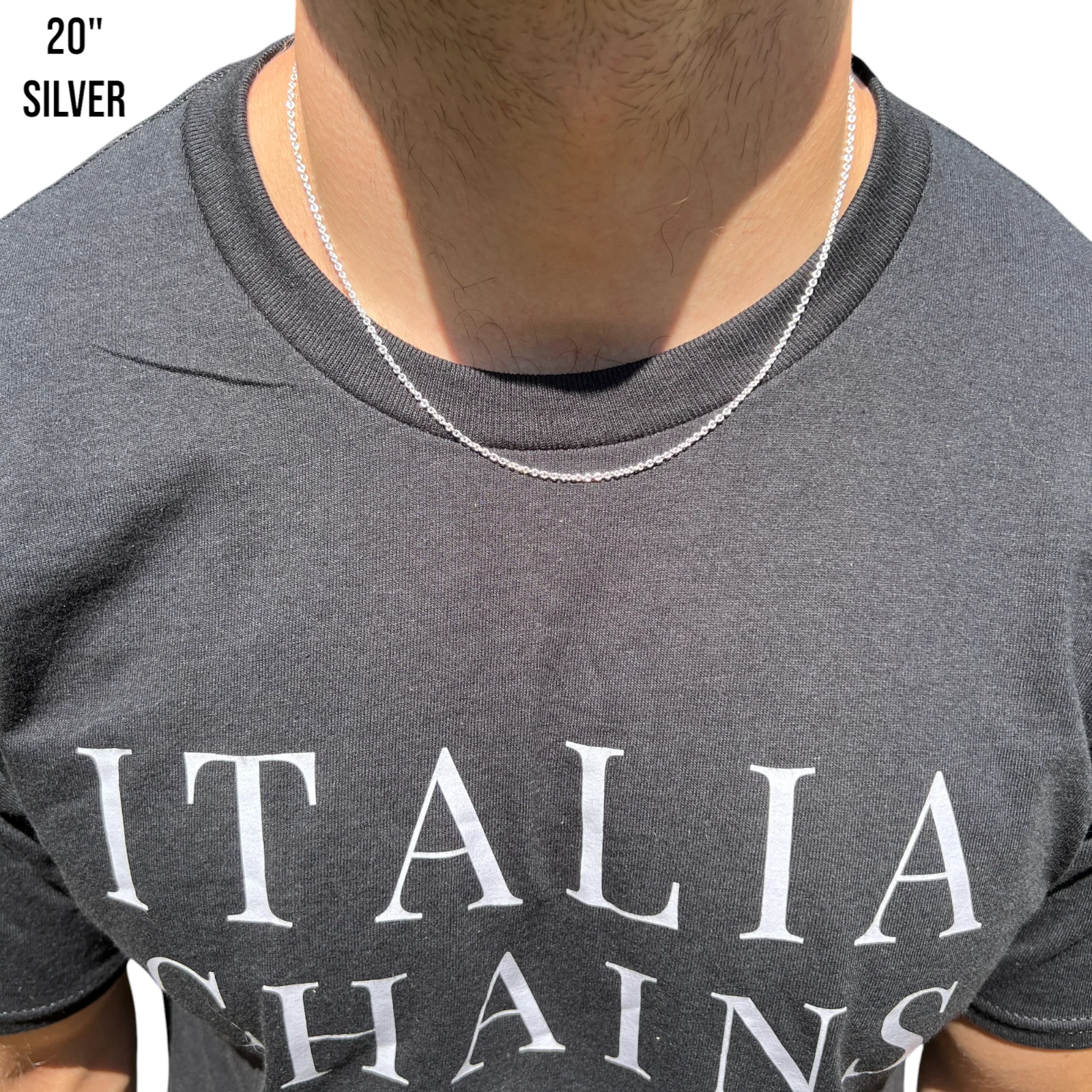 925 Sterling Silver 2mm Cable Chain Necklace - Image 13