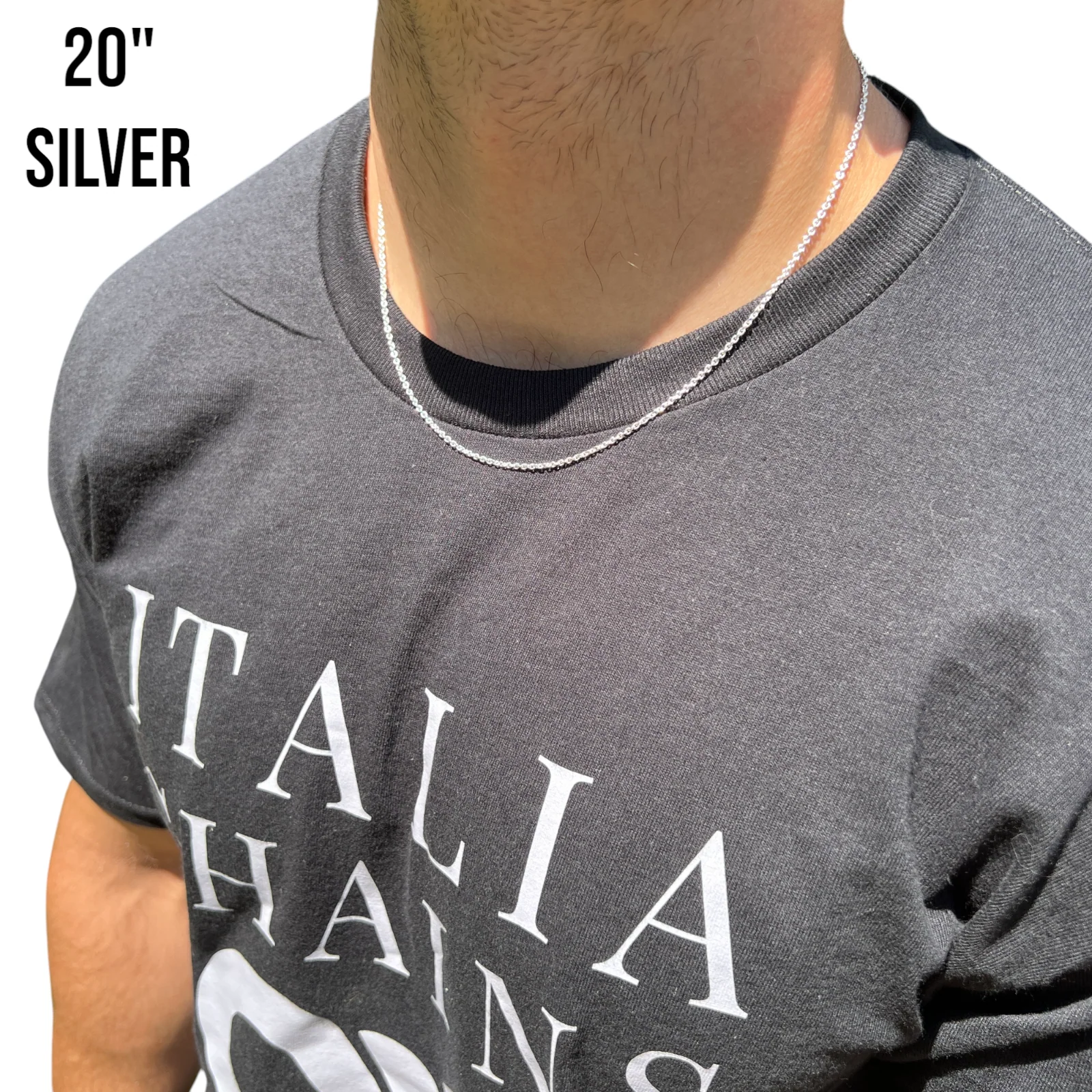 925 Sterling Silver 2mm Cable Chain Necklace - Image 14