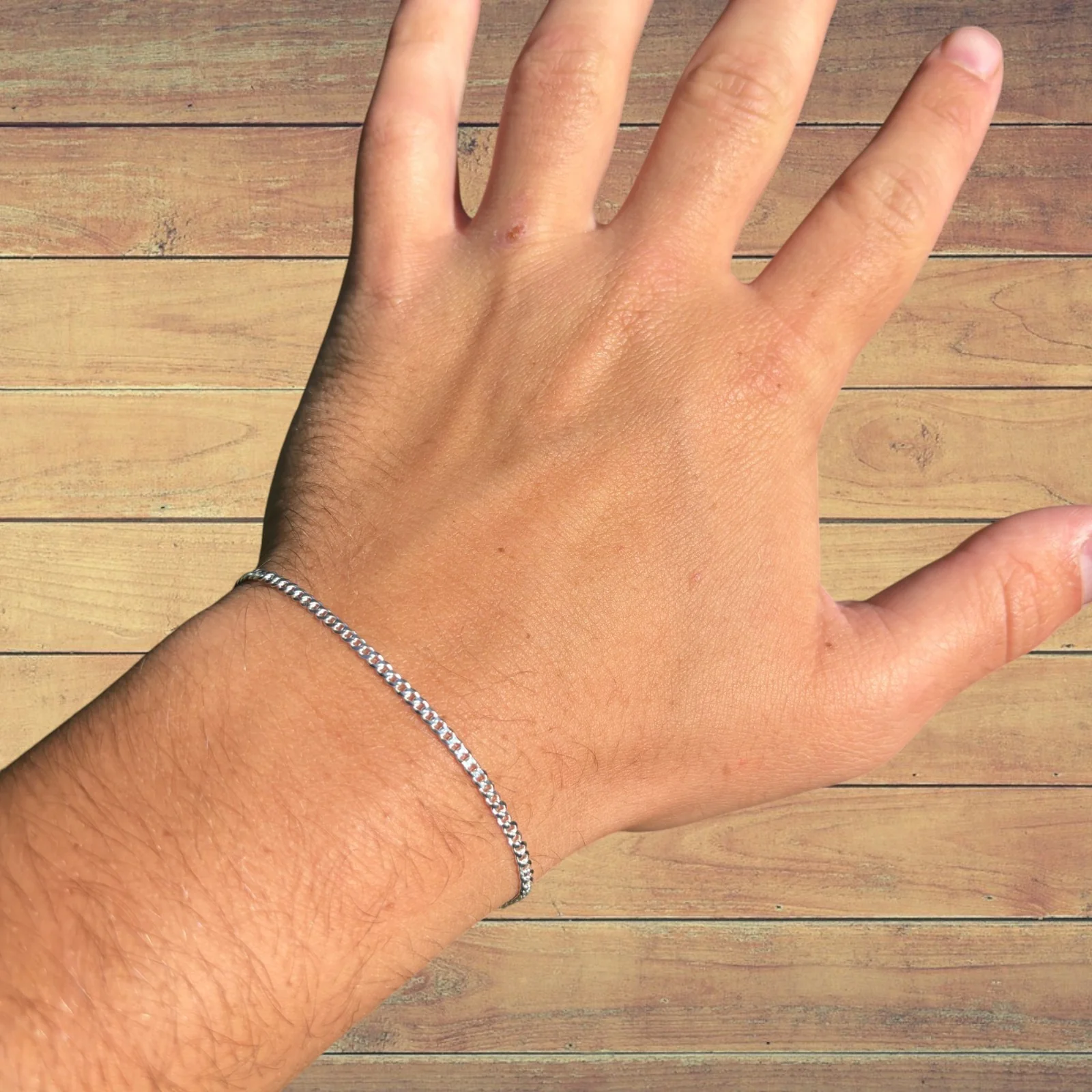 925 Sterling Silver 2mm Curb Bracelet - Image 11