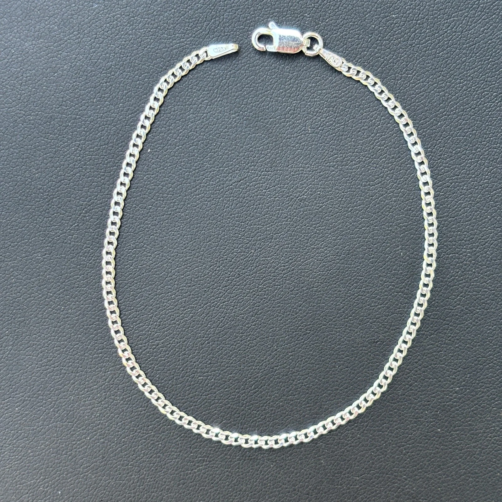 925 Sterling Silver 2mm Curb Bracelet - Image 14