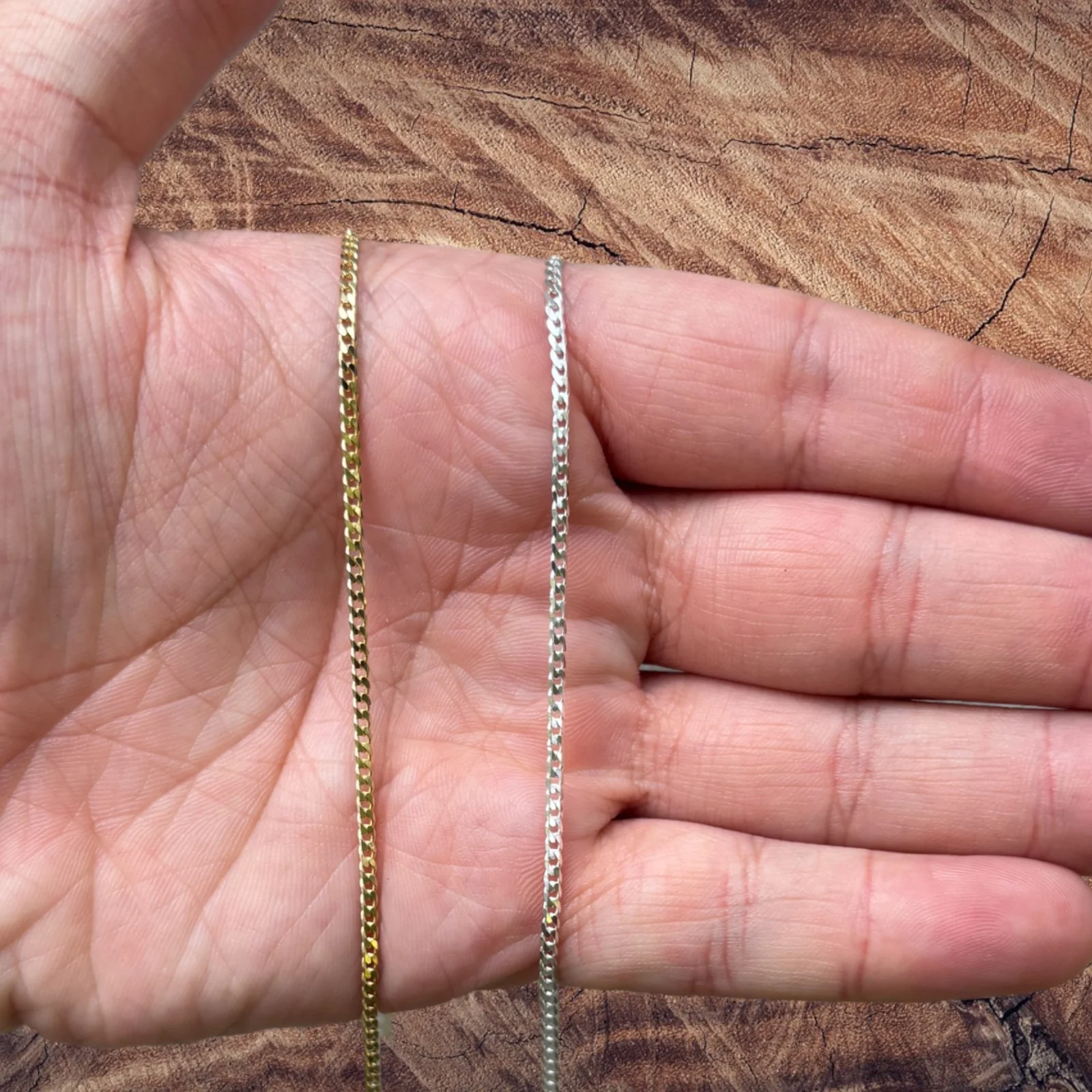 925 Sterling Silver 2mm Curb Chain Necklace - Image 4