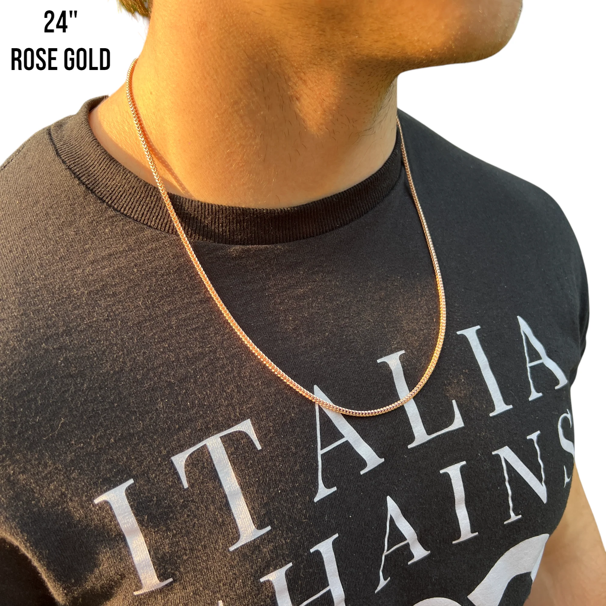 925 Sterling Silver 2mm Franco Chain Necklace - Image 15