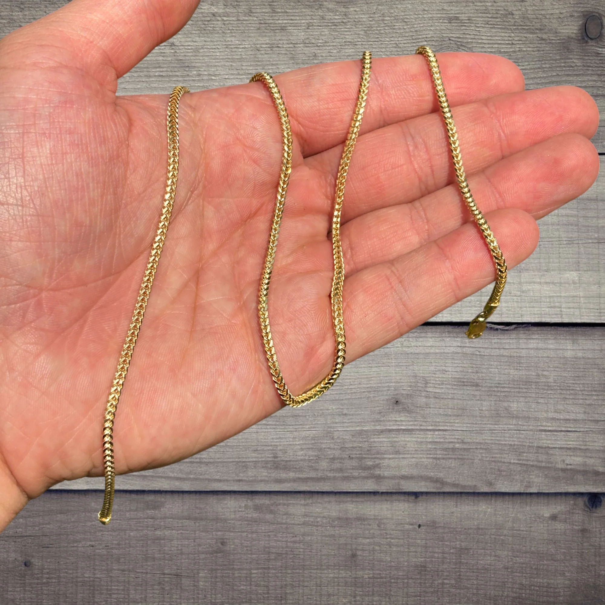 925 Sterling Silver 2mm Franco Chain Necklace - Image 7