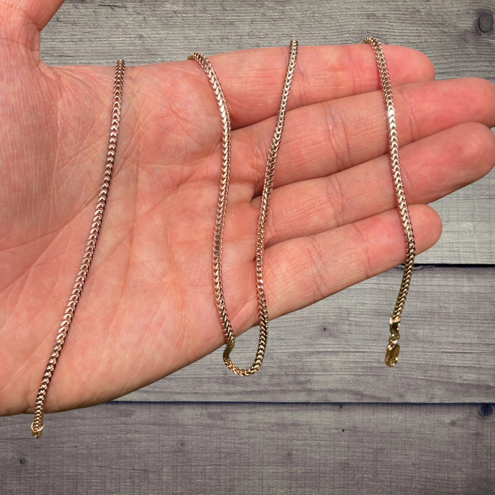925 Sterling Silver 2mm Franco Chain Necklace - Image 8