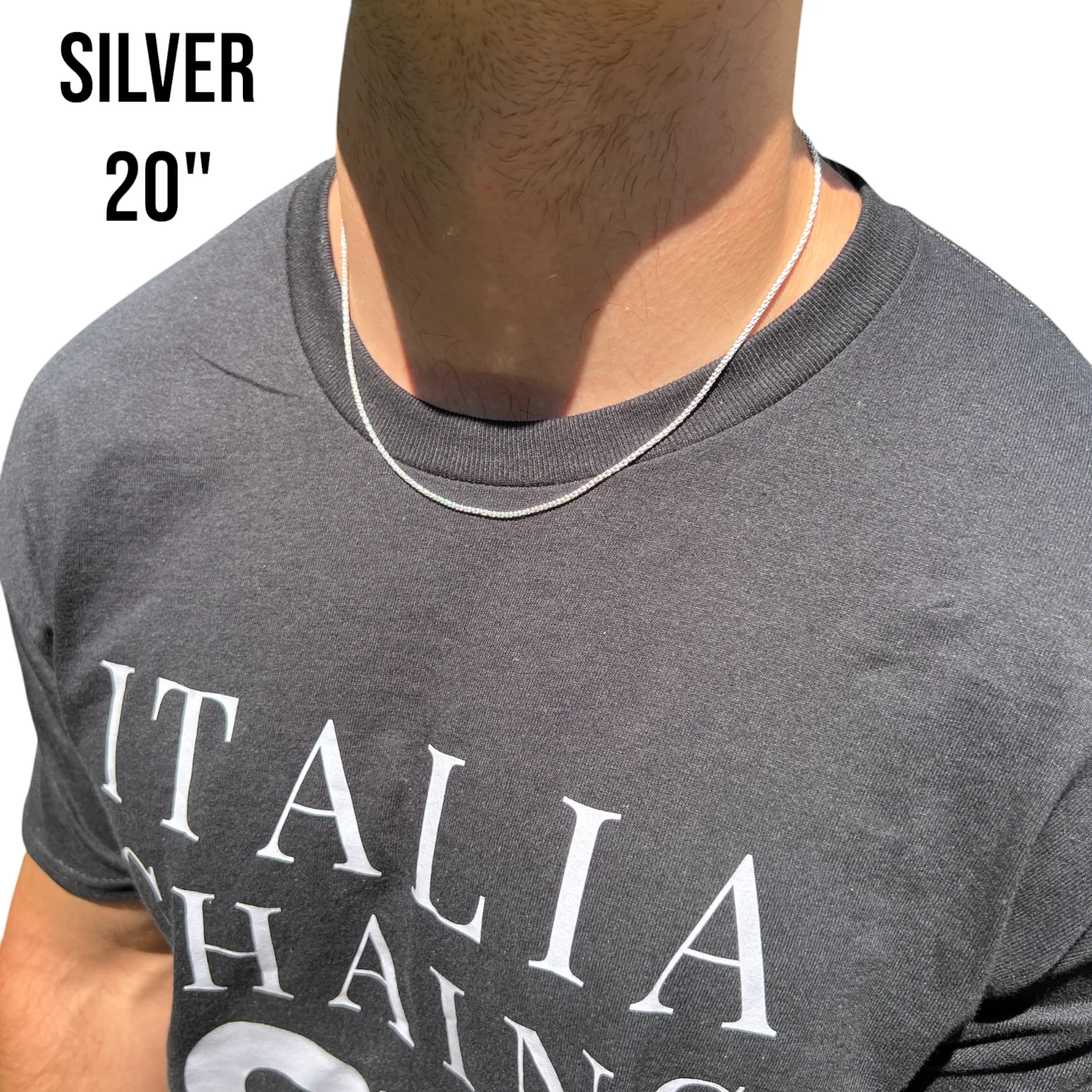 925 Sterling Silver 2mm Popcorn Ice Link Chain Necklace - Image 13