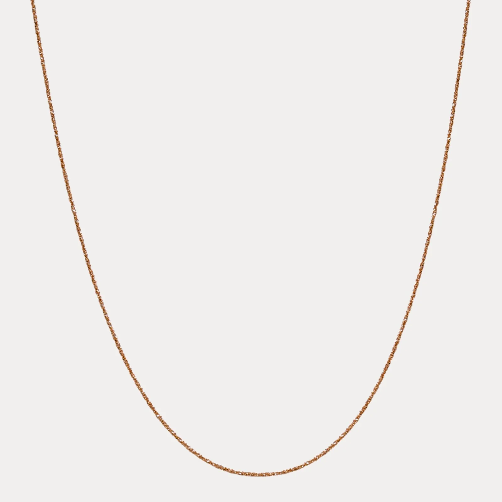 925 Sterling Silver 2mm Sparkle Rock Chain Necklace - Image 3