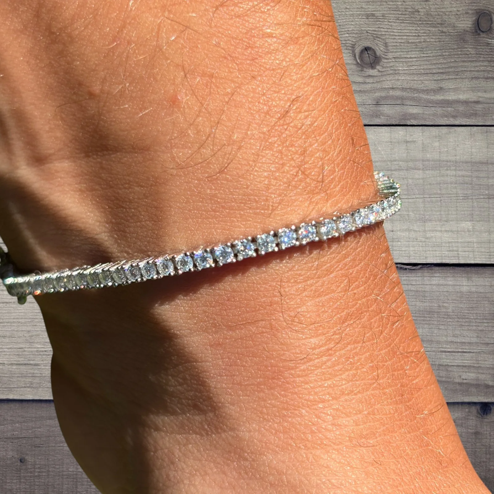 925 Sterling Silver 2mm Tennis Bracelet - CZ Or Moissanite - Image 11