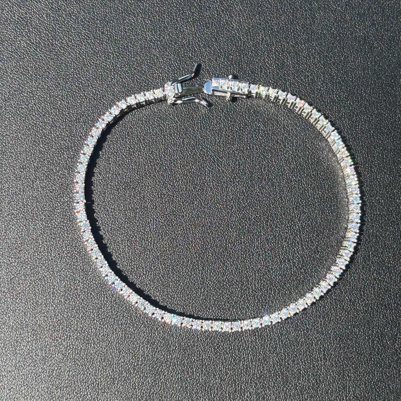925 Sterling Silver 2mm Tennis Bracelet - CZ Or Moissanite - Image 12