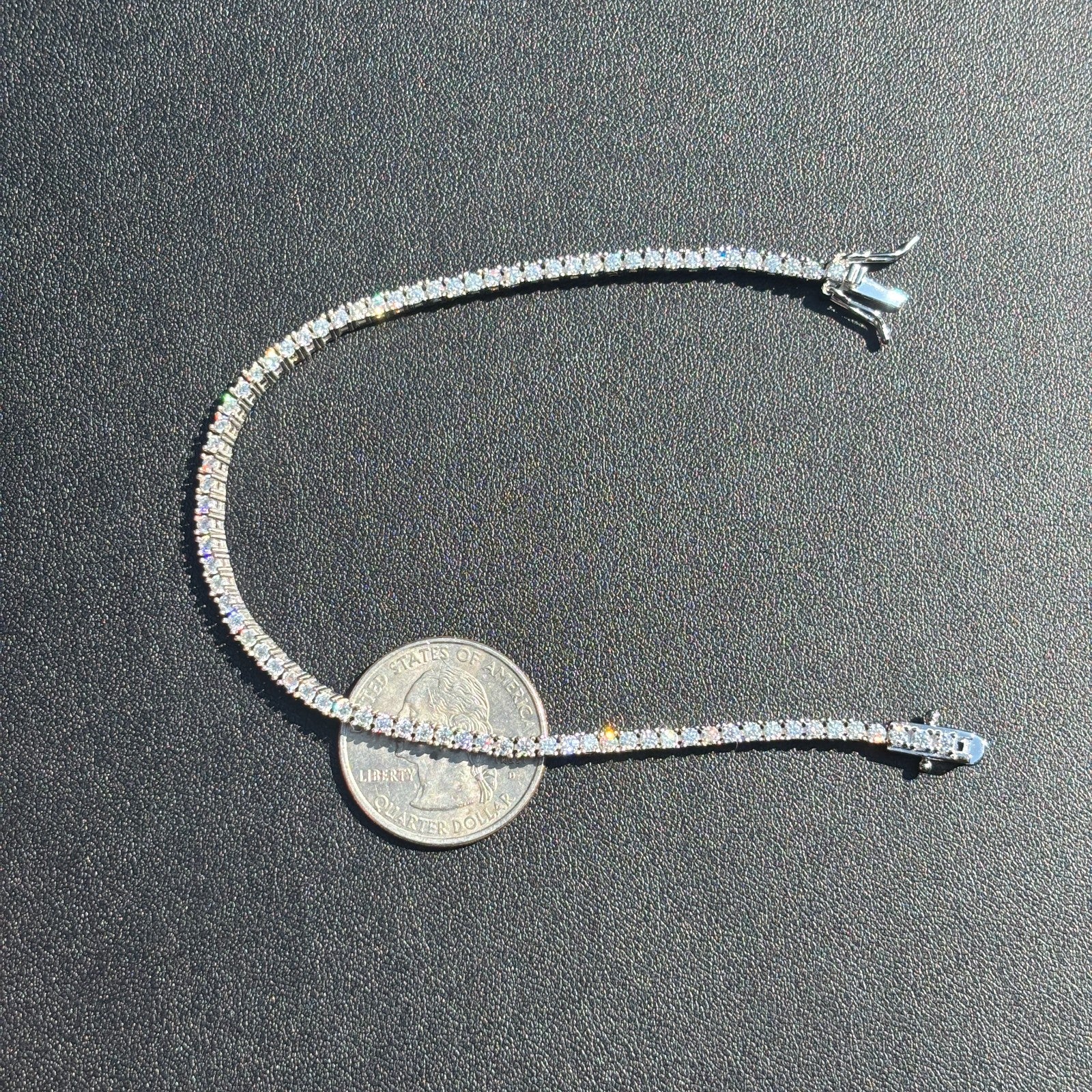 925 Sterling Silver 2mm Tennis Bracelet - CZ Or Moissanite - Image 13